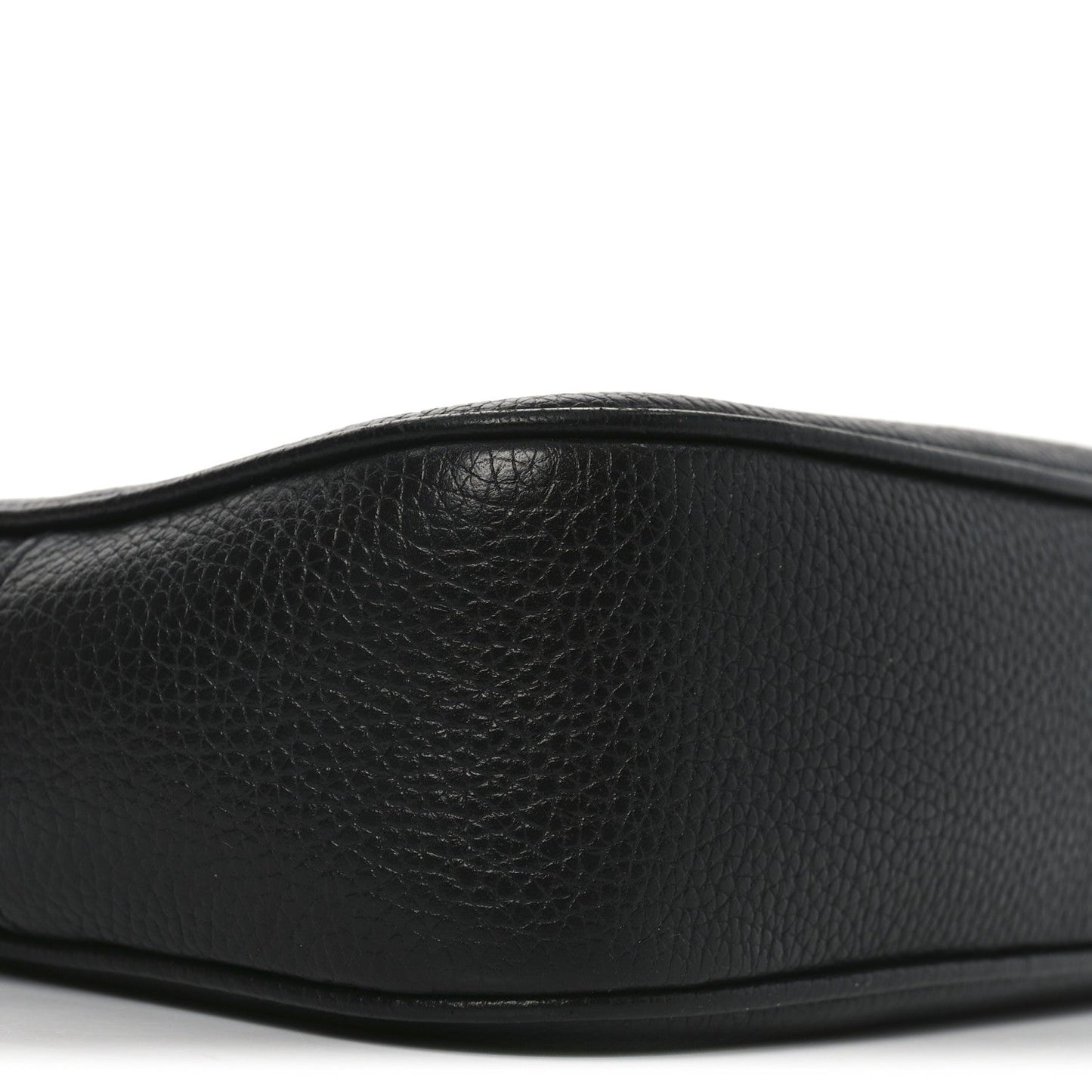 Pebbled Calfskin Small Soho Disco Bag Black
