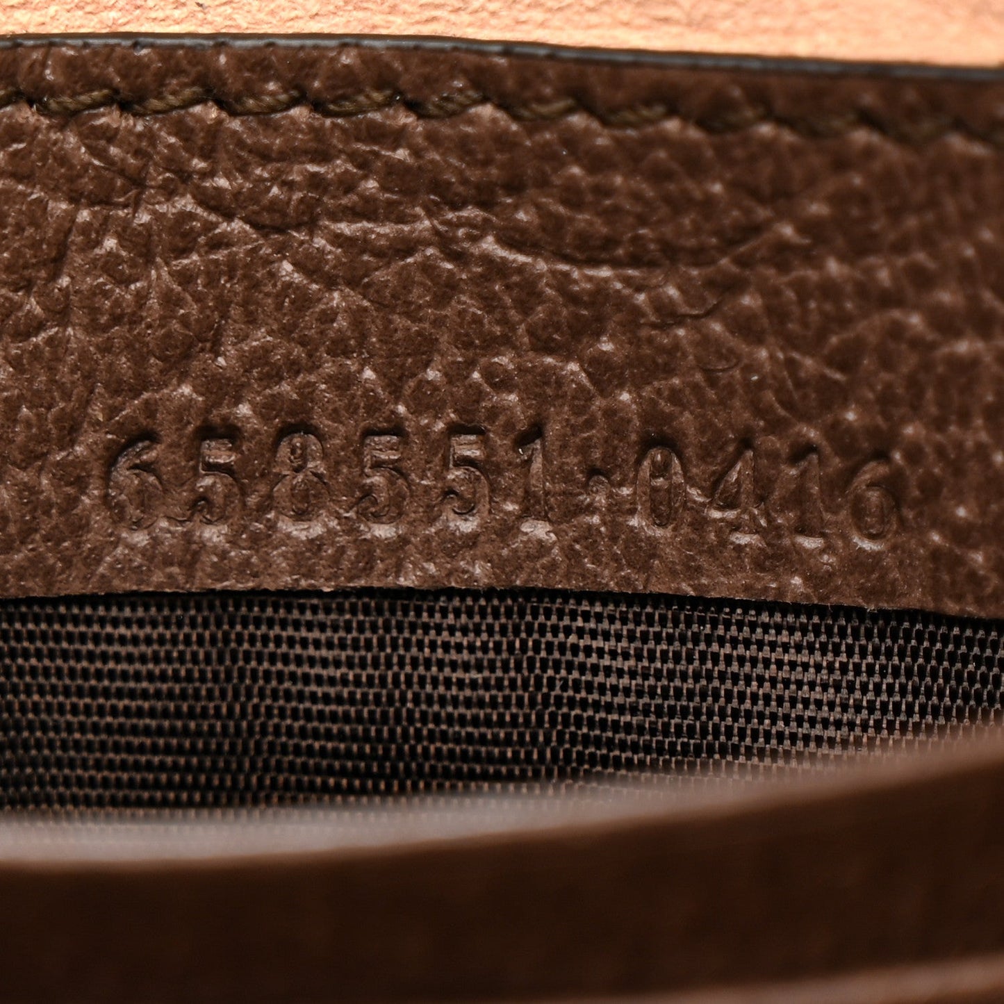 GG Supreme Monogram Textured Calfskin Web Mini Ophidia Half Moon Hobo Beige Ebony New Acero