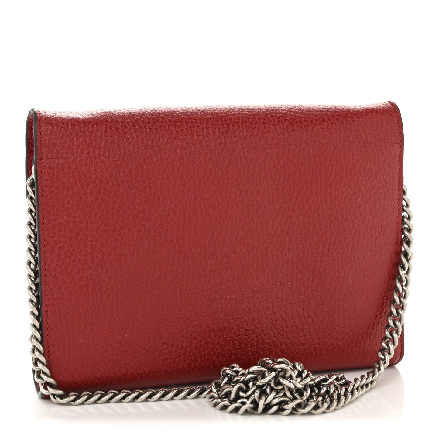 Calfskin Mini Dionysus Chain Wallet Hibiscus Red