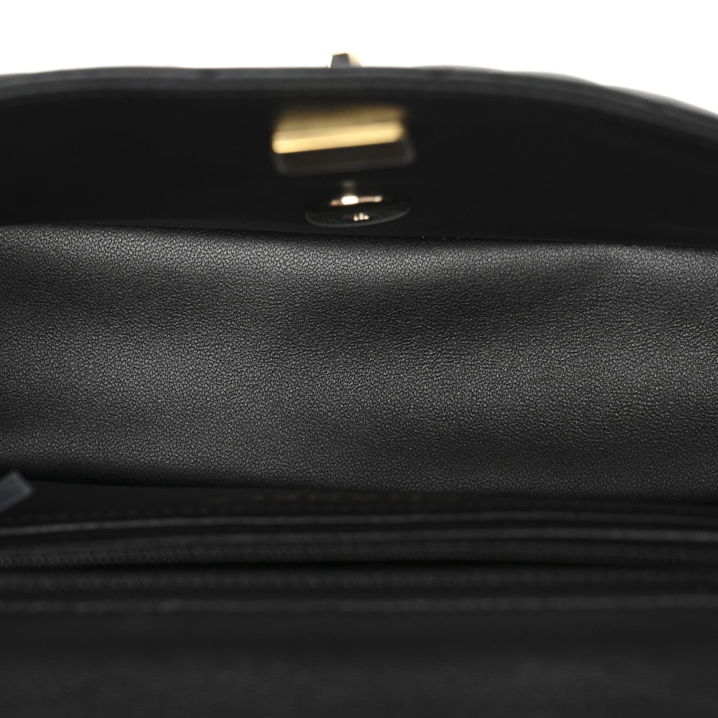 Lambskin Quilted Mini Rectangular Flap Black