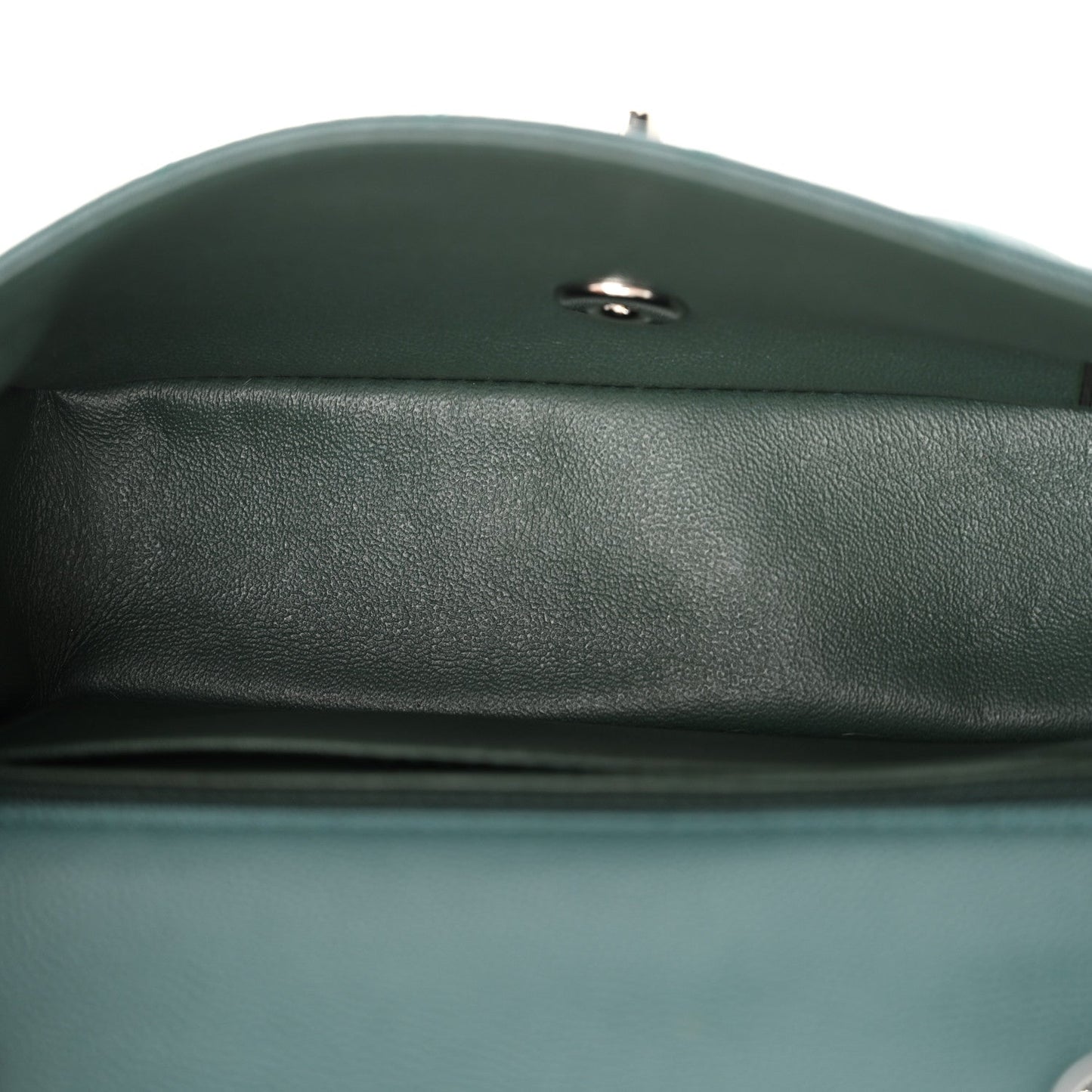 Caviar Quilted Mini Rectangular Flap Dark Turquoise