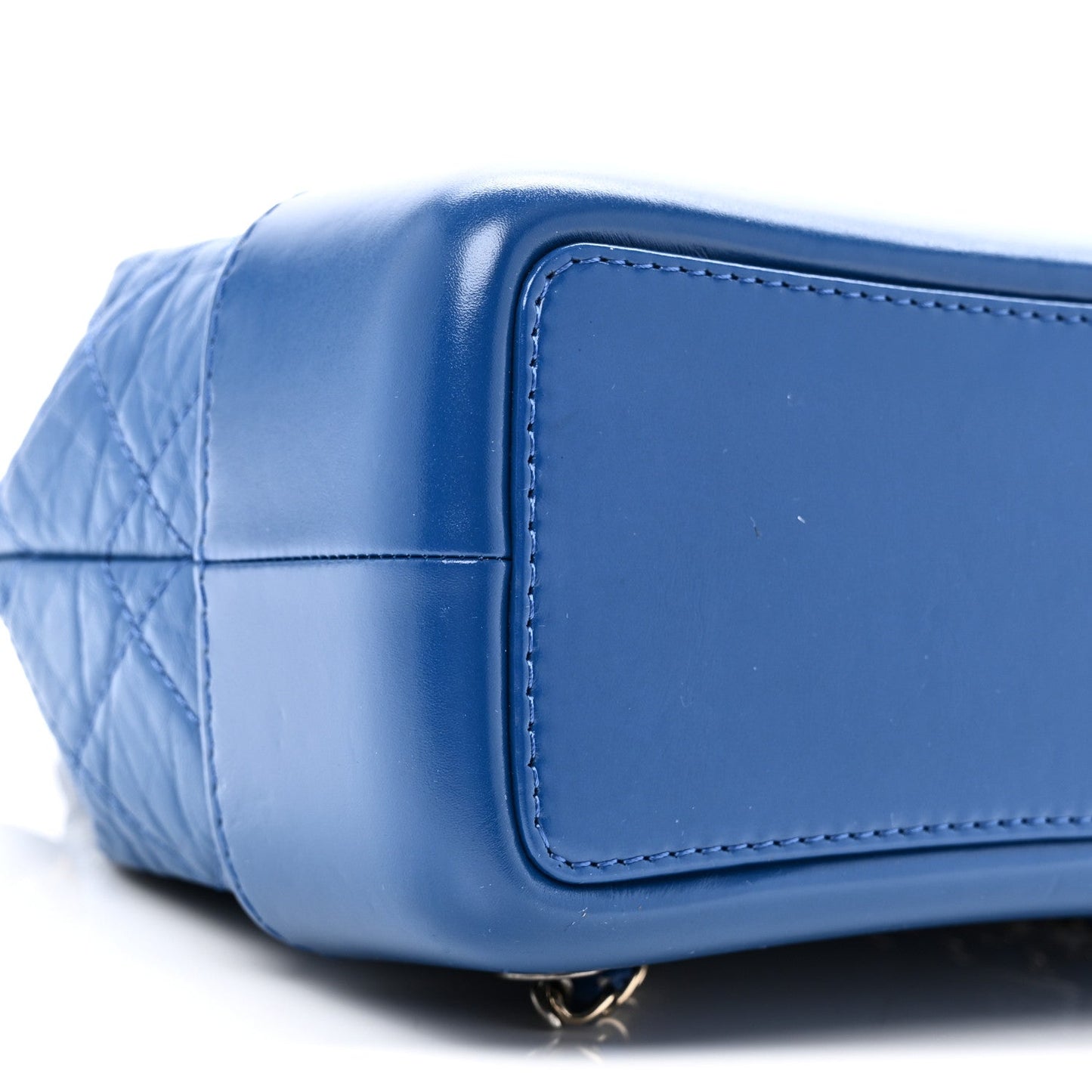 Aged Calfskin Quilted Small Gabrielle Backpack Blue