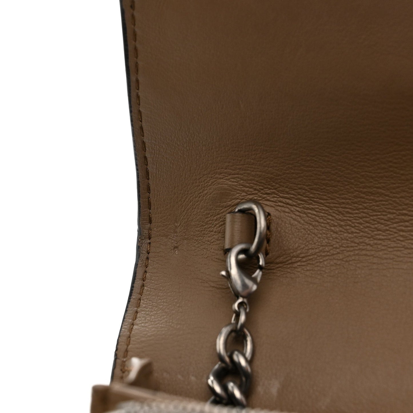 GG Supreme Monogram Mini Dionysus Chain Wallet Beige Taupe