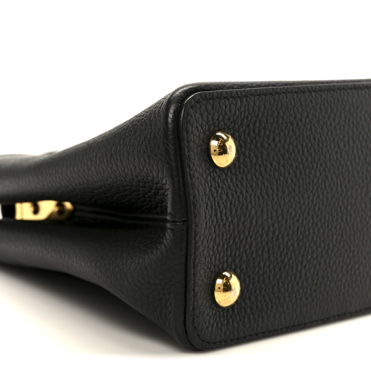 Taurillon Capucines PM Black Fuchsia