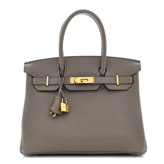 Taurillon Novillo Birkin 30 Gris Asphalte