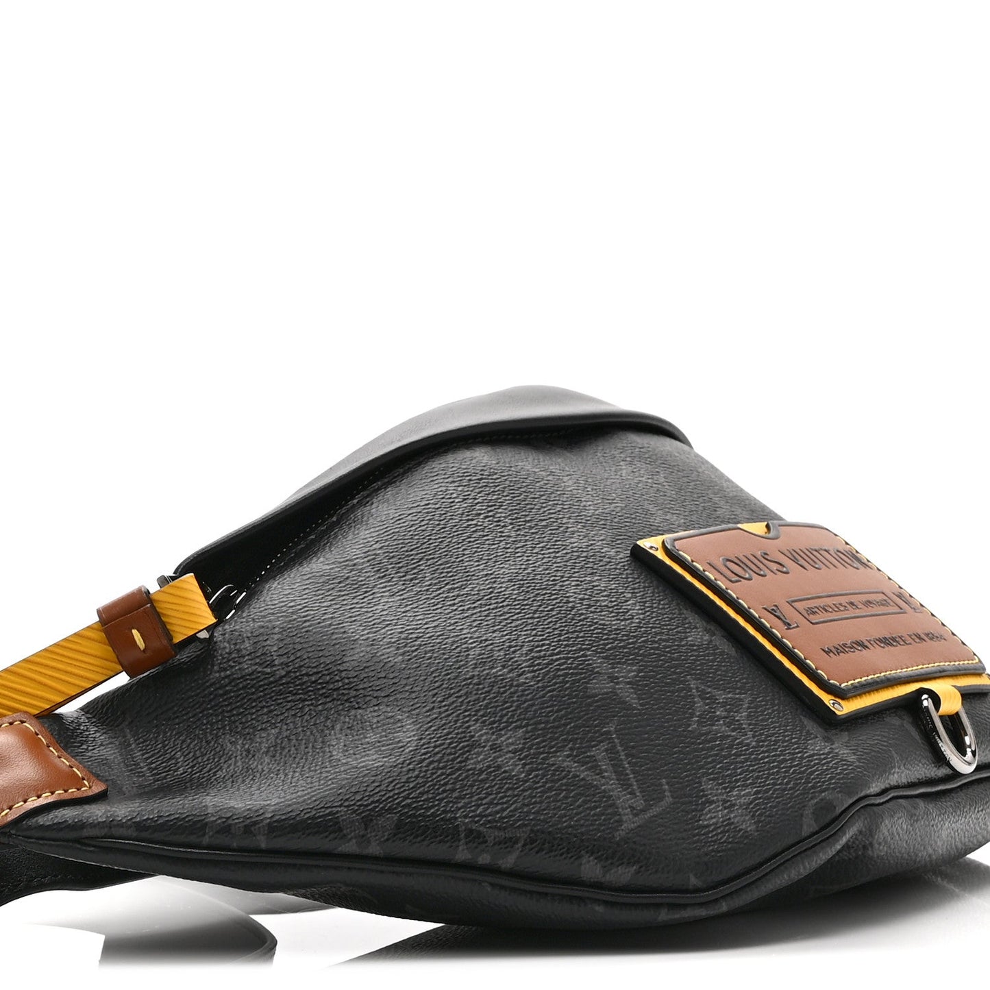 Monogram Eclipse Epi Gaston Label Discovery Bumbag Black Savan Yellow