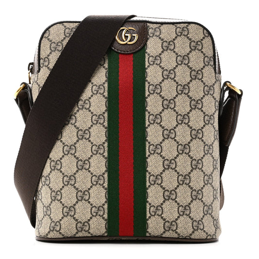 GG Supreme Monogram Web Small Ophidia Slingbag Beige Ebony New Acero