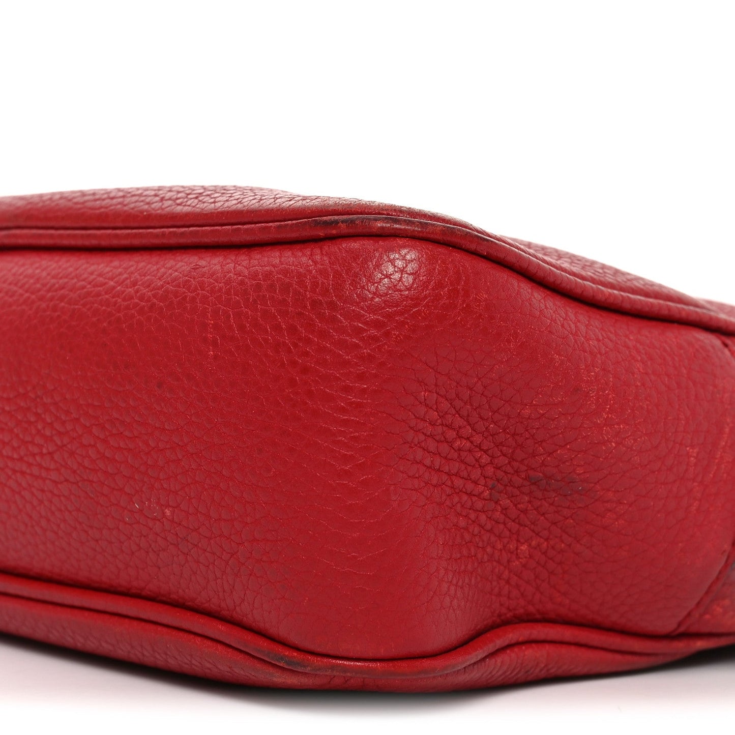 Pebbled Calfskin Small Soho Disco Bag Tabasco Red