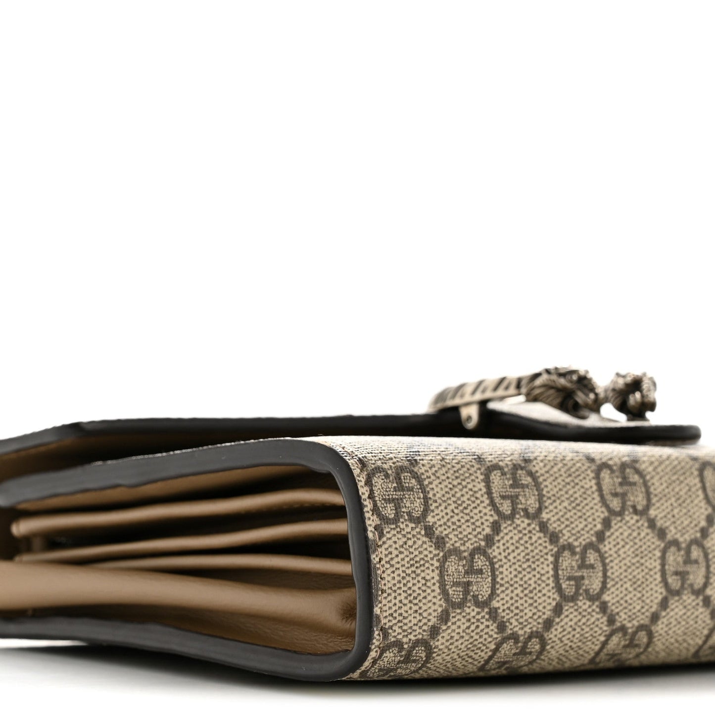 GG Supreme Monogram Mini Dionysus Chain Wallet Beige Taupe