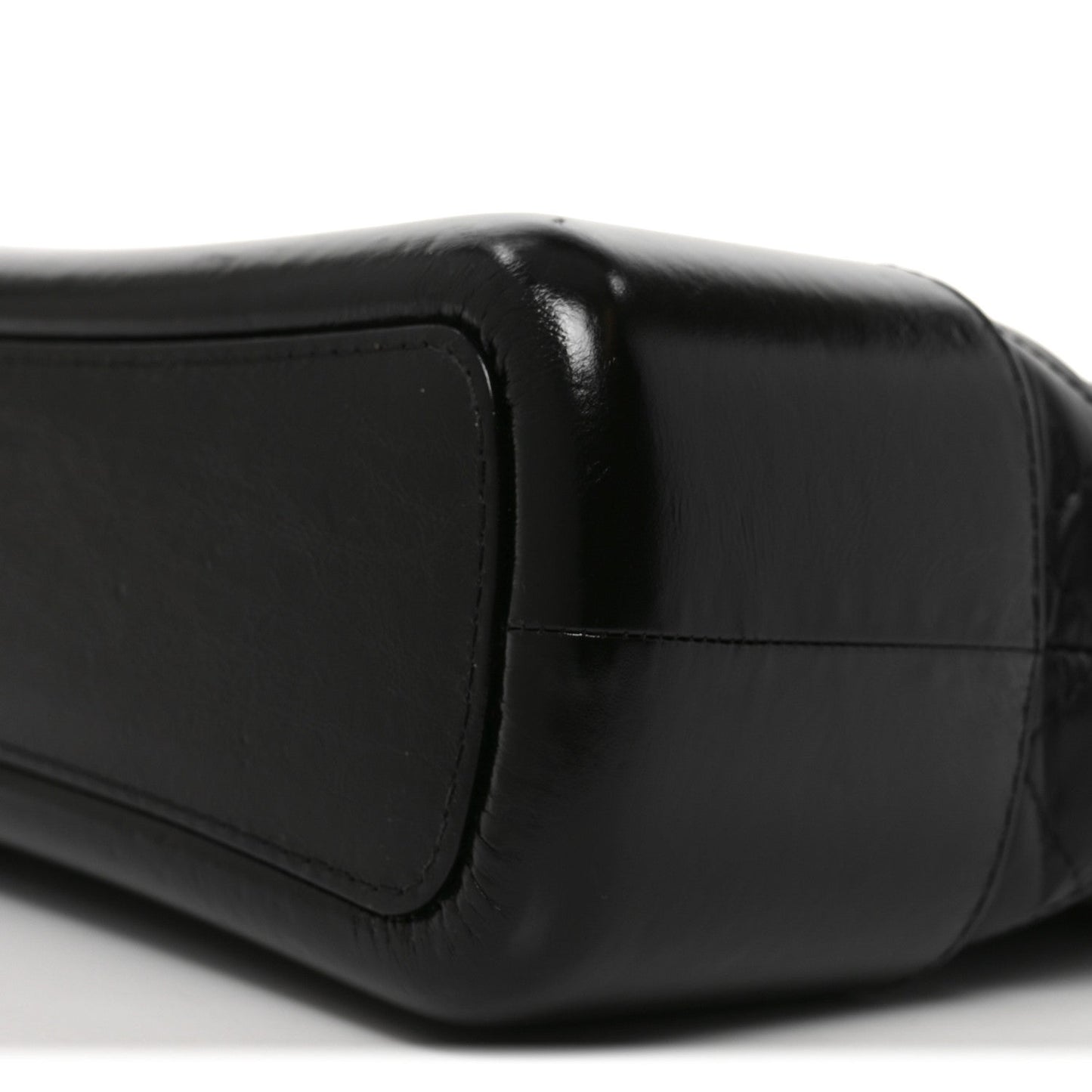 Aged Calfskin Quilted Medium Gabrielle Hobo Black