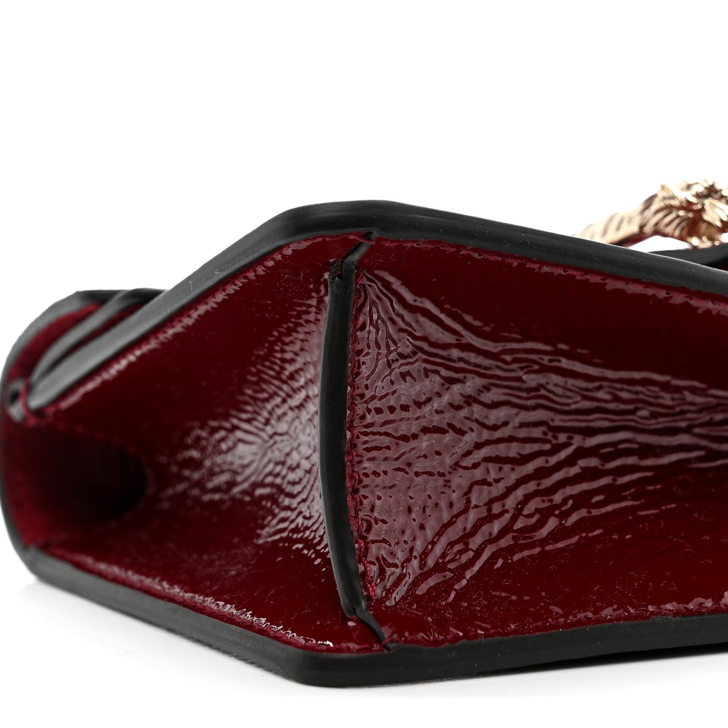 Crinkled Patent Mini Dionysus Shoulder Bag Rosso Ancora Red