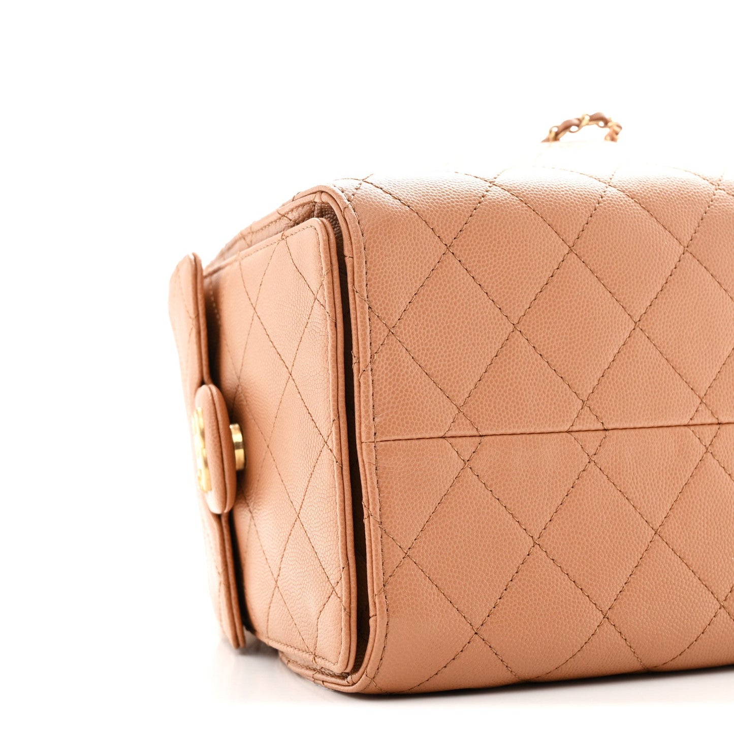Caviar Quilted Small Chanel 25 Handbag Brown