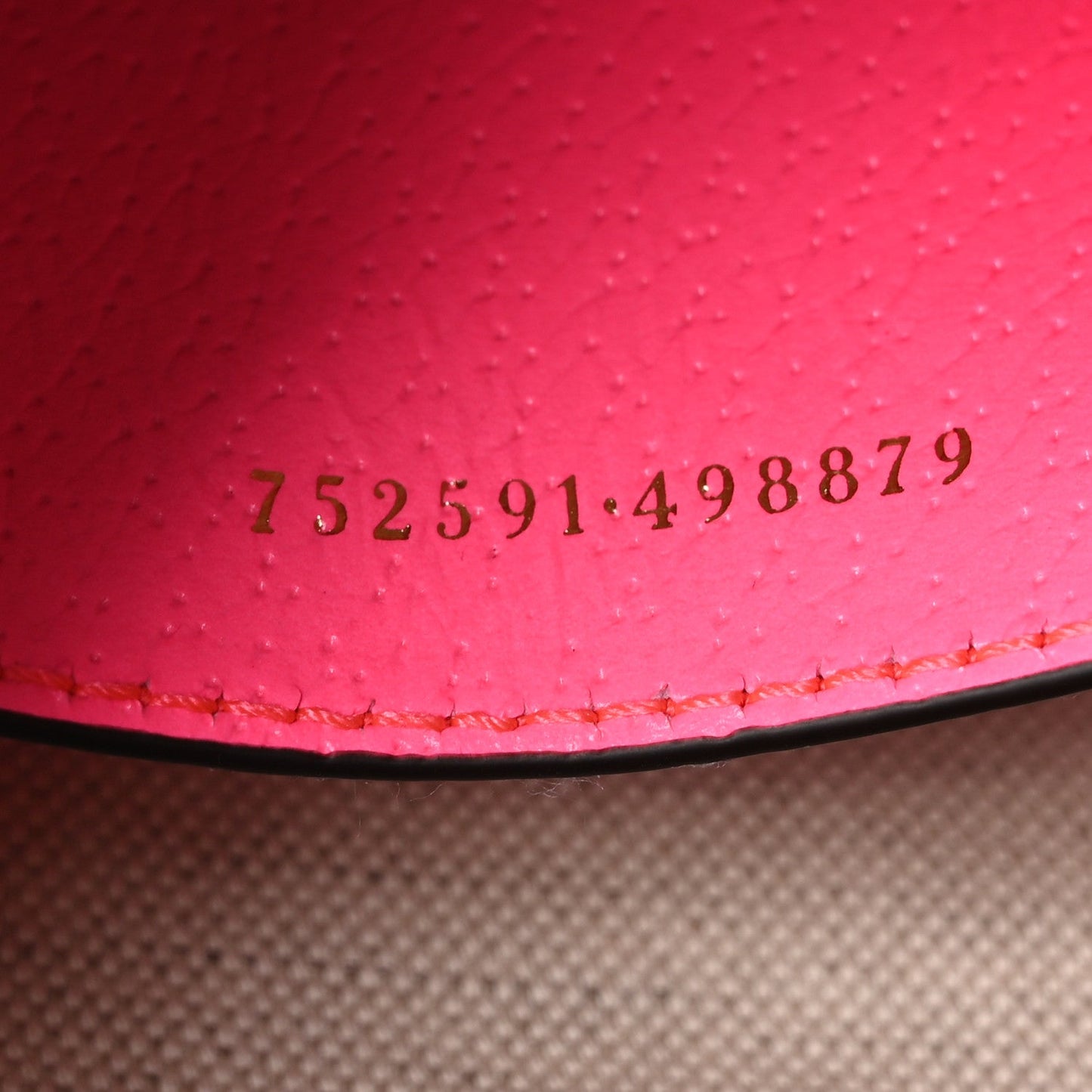 GG Supreme Monogram Textured Dollar Calfskin Web Ophidia Small Crossbody Bag Beige Ebony Fuchsia