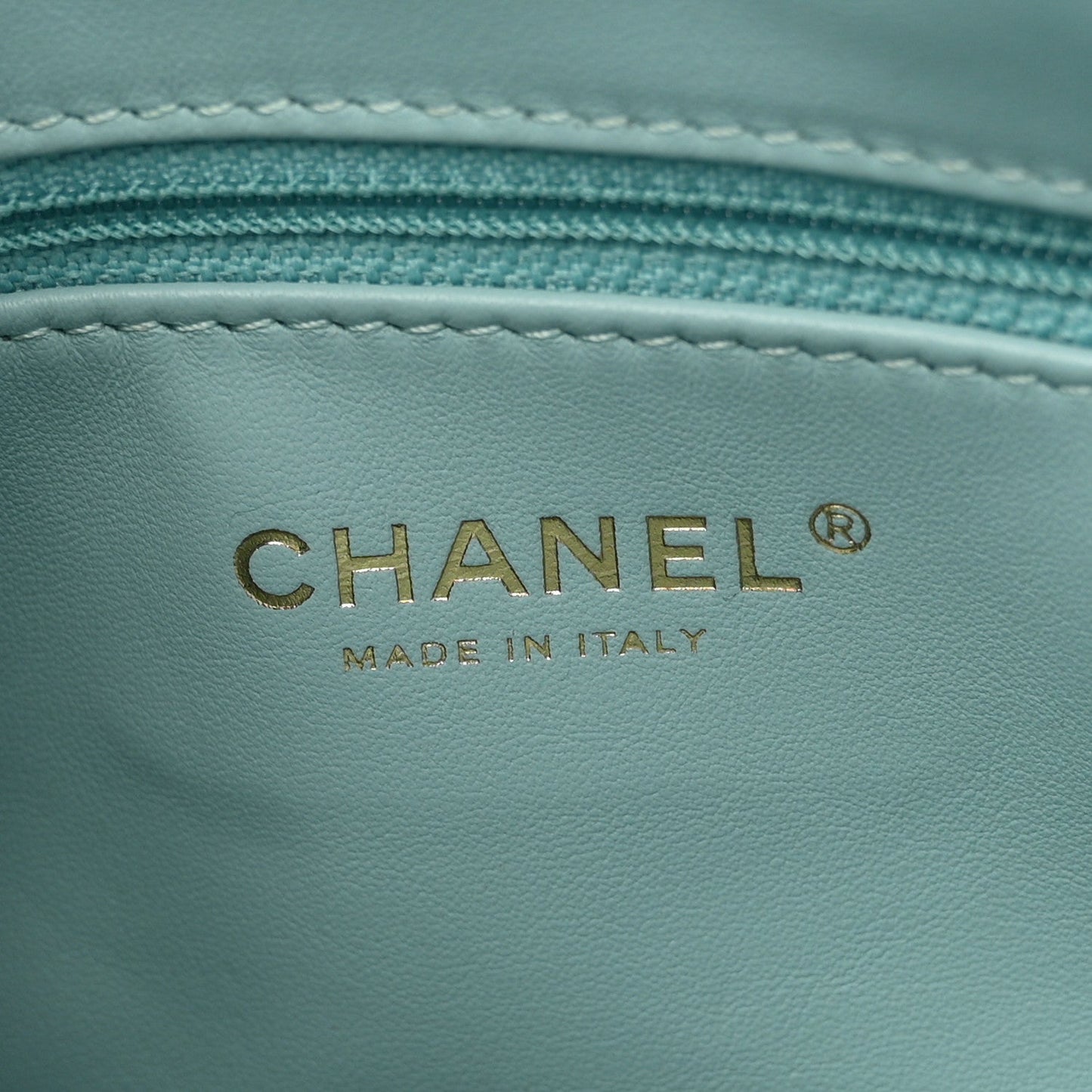 Caviar Quilted Filigree Waist Bag Light Blue