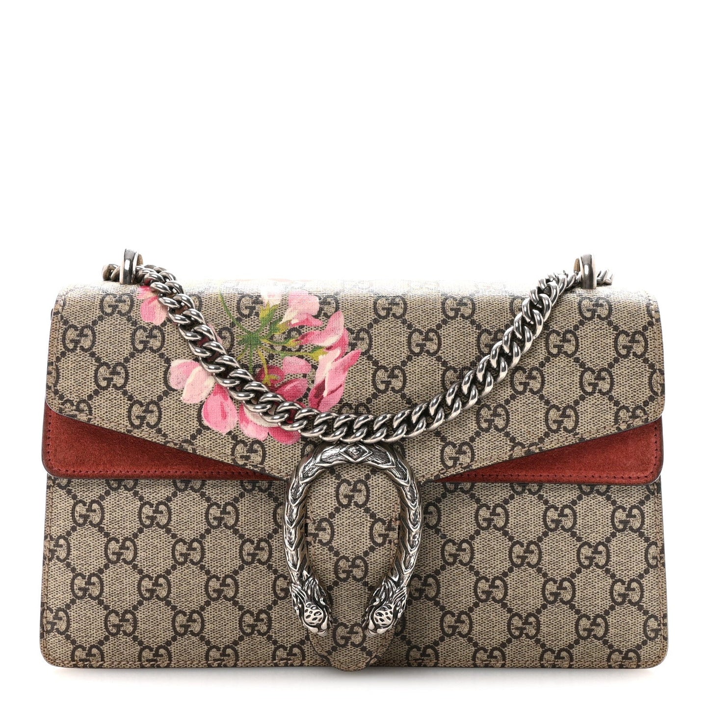 GG Supreme Monogram Blooms Small Dionysus Shoulder Bag Beige Multicolor Dry Rose