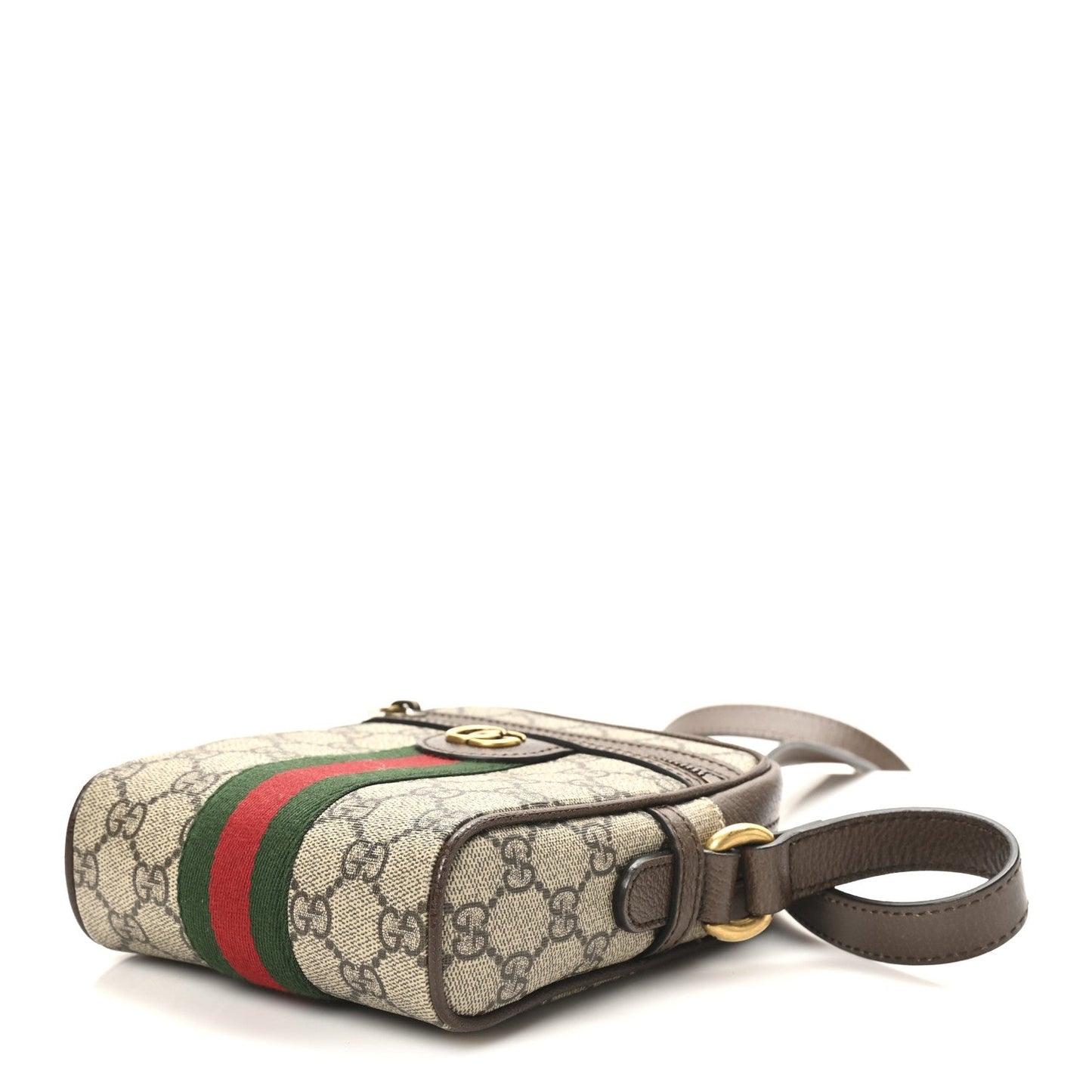 GG Supreme Monogram Web Mini Ophidia Messenger Brown