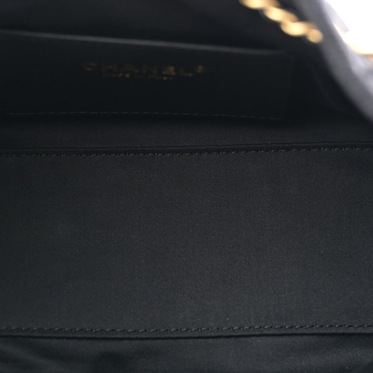 Washed Denim Quilted Mini Chanel 25 Handbag Black