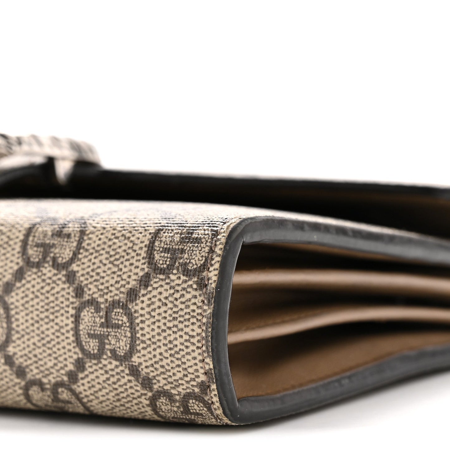 GG Supreme Monogram Mini Dionysus Chain Wallet Beige Taupe
