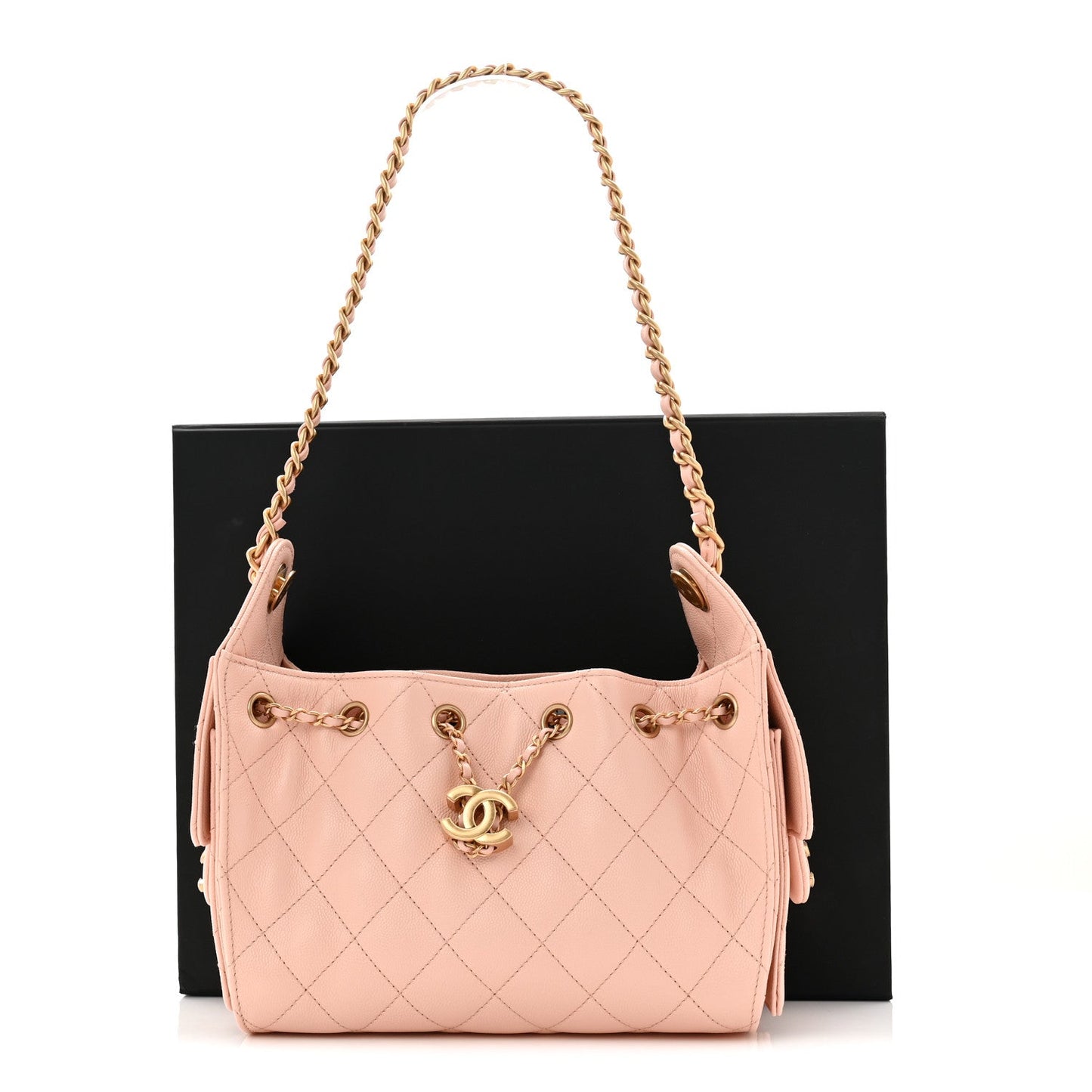 Caviar Quilted Mini Chanel 25 Handbag Light Pink