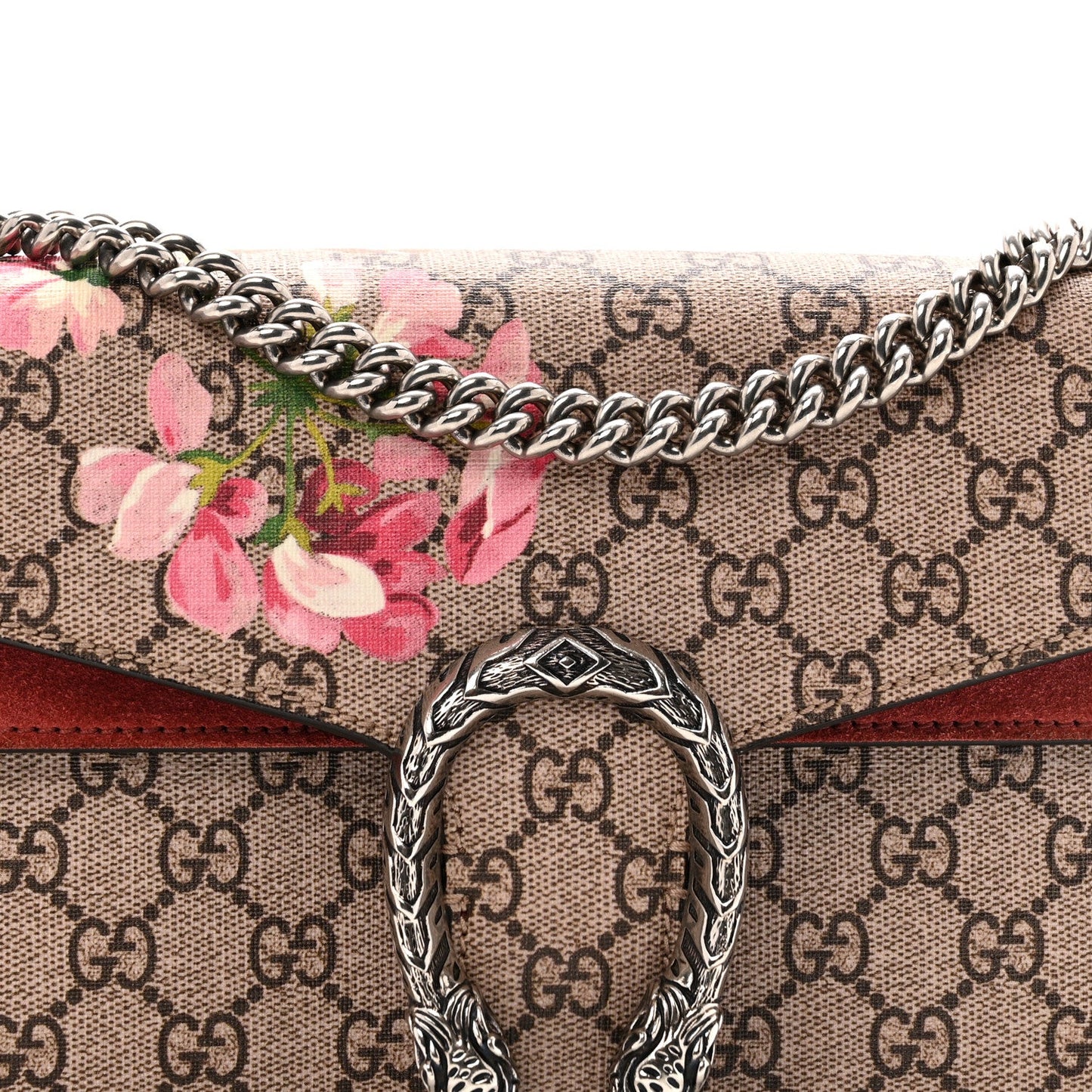 GG Supreme Monogram Blooms Small Dionysus Shoulder Bag Beige Multicolor Dry Rose