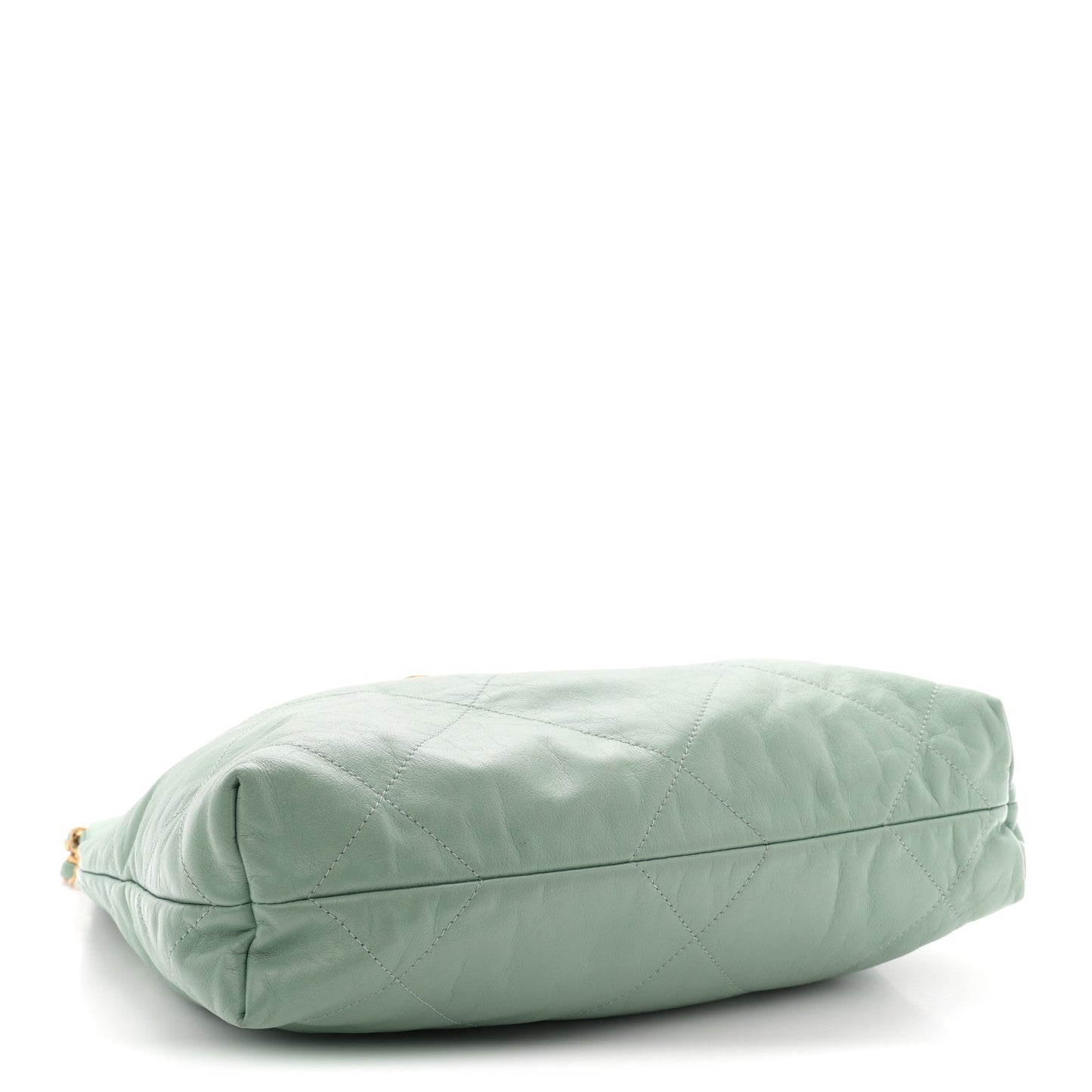 Shiny Calfskin Quilted Small Chanel 22 Light Green