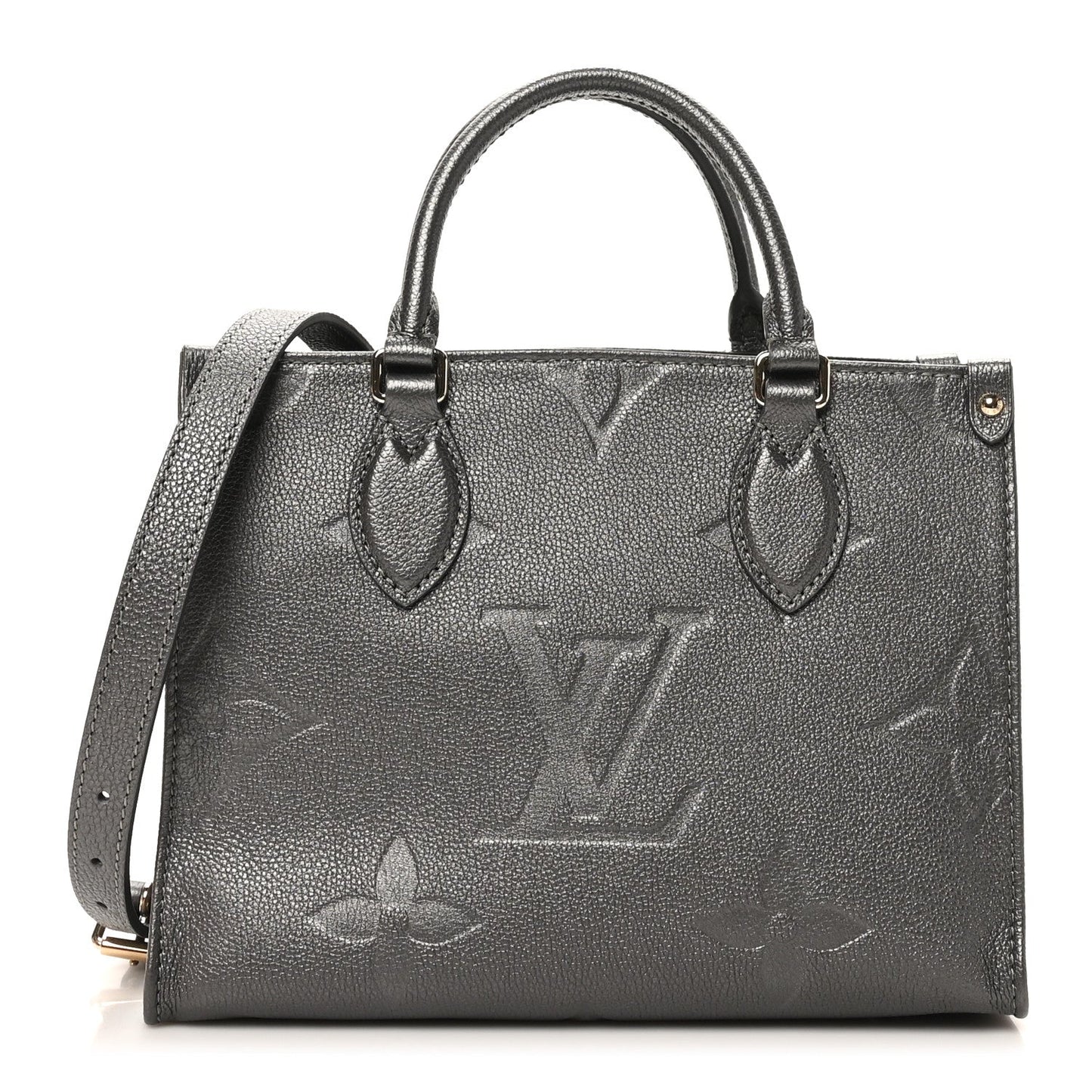 Metallic Empreinte Monogram Giant Onthego PM Gun Metal