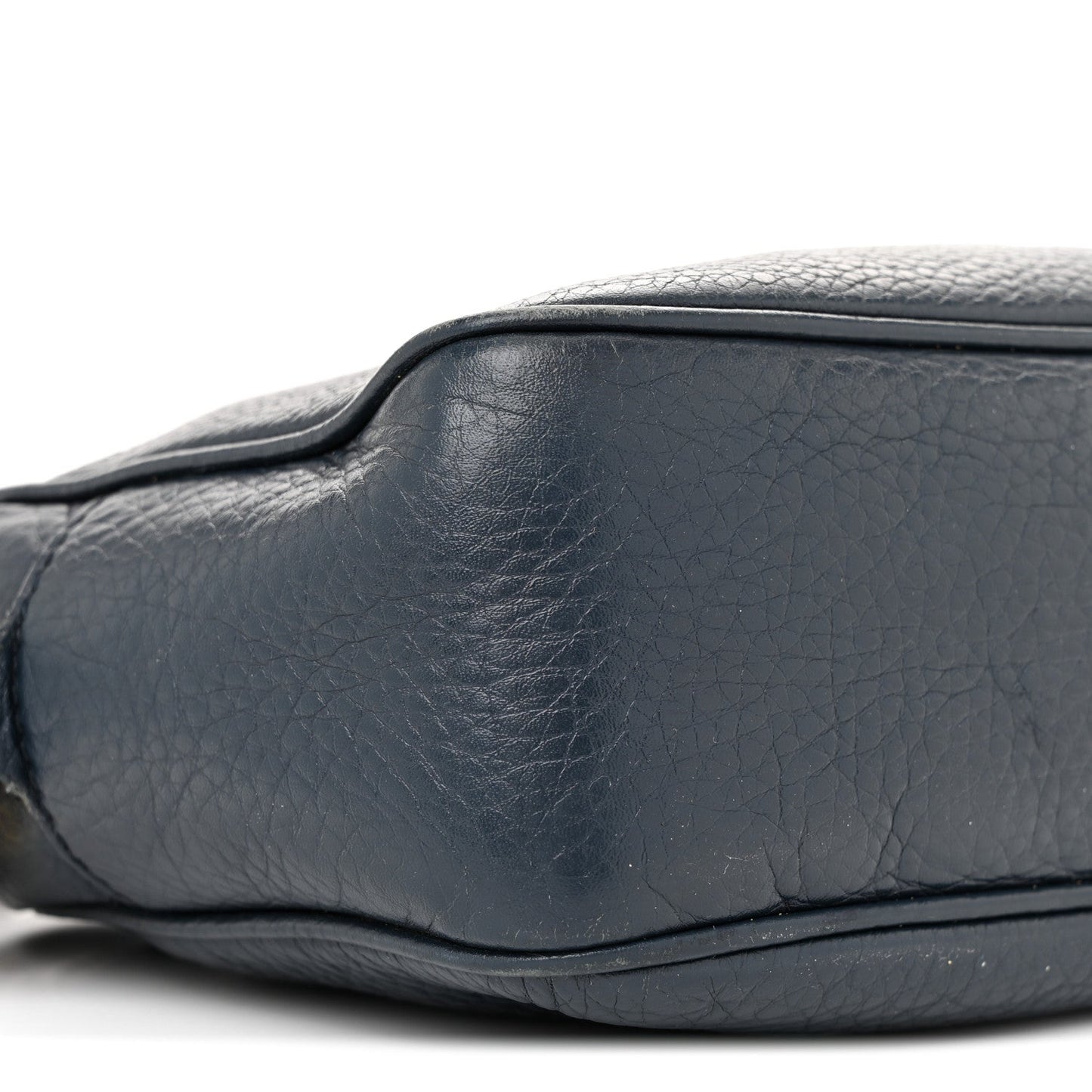 Pebbled Calfskin Small Soho Disco Bag Blue