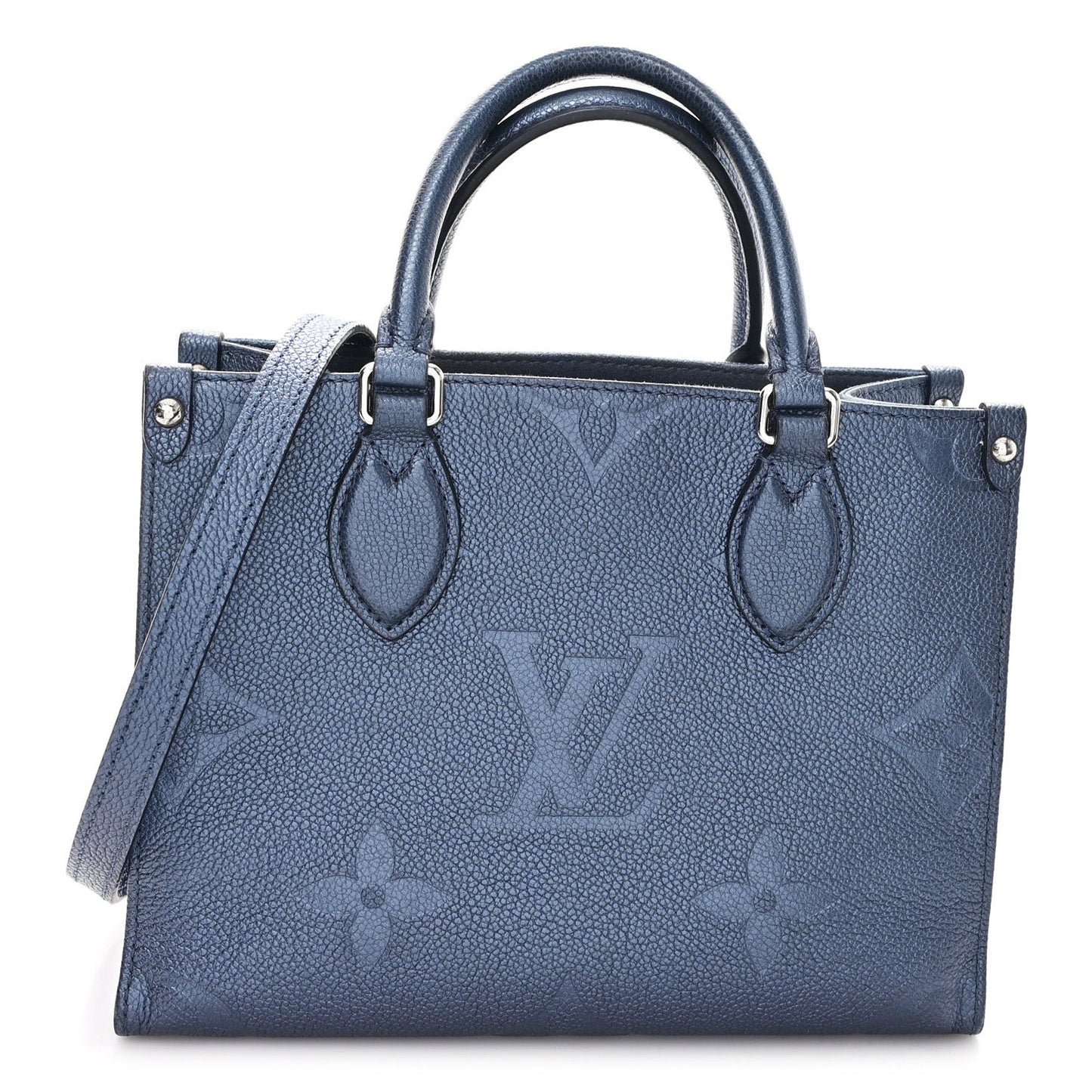 Metallic Empreinte Monogram Giant Onthego PM Navy Nacre