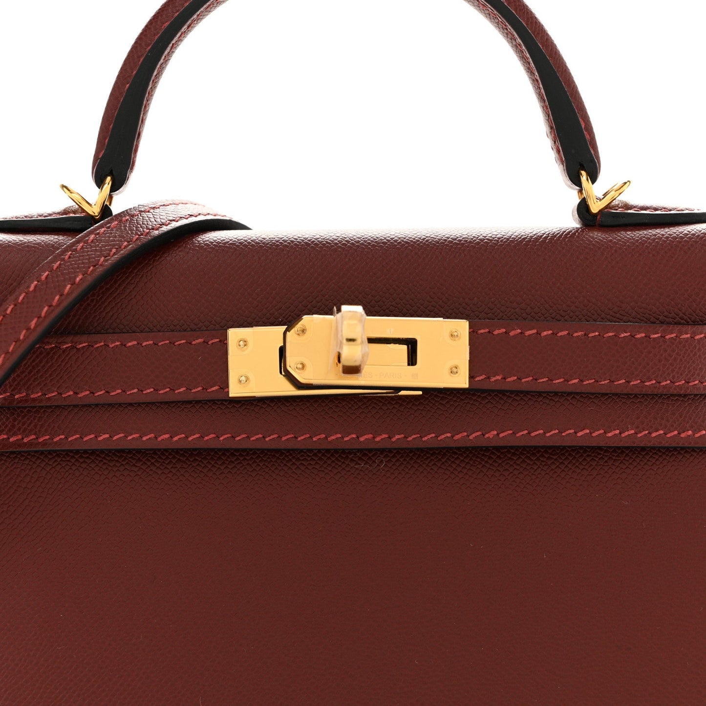 Madame Calfskin Mini Kelly Sellier 20 Rouge H