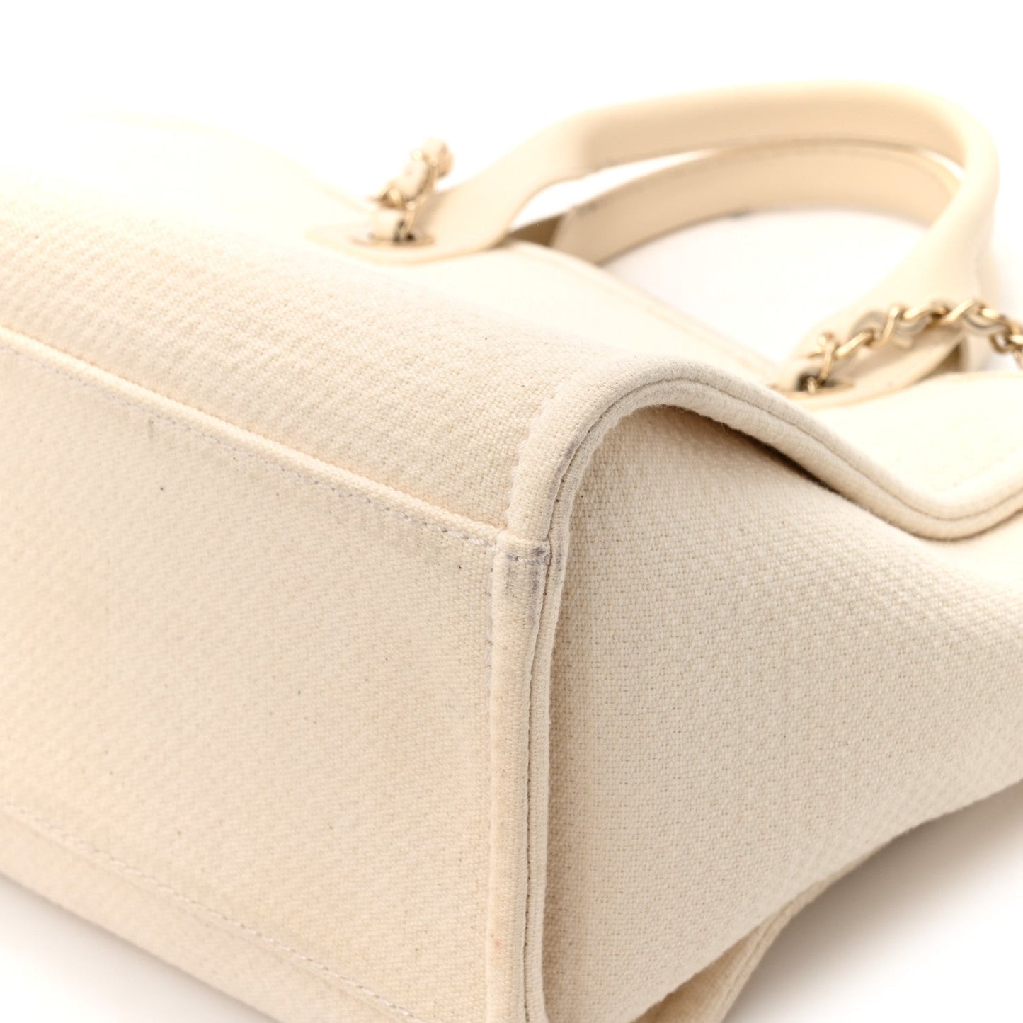 Mixed Fibers Small Deauville Tote White