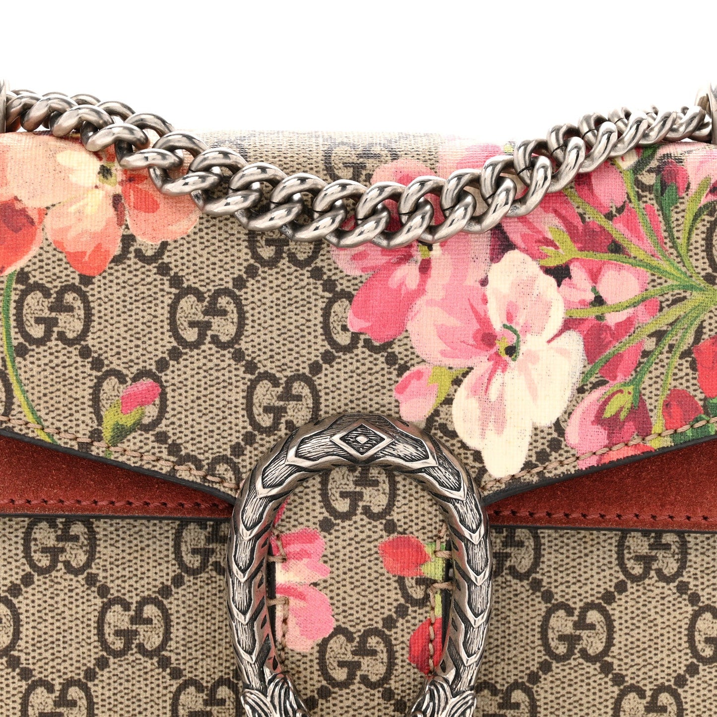 GG Supreme Monogram Blooms Mini Dionysus Shoulder Bag Beige Multicolor Dry Rose