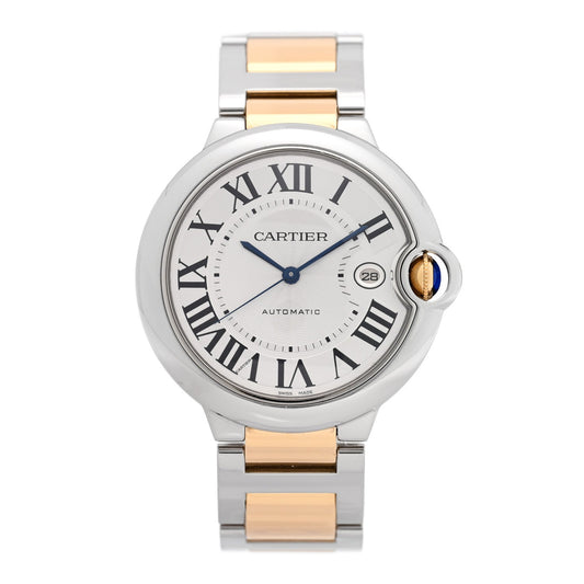 Stainless Steel 18K Yellow Gold 42mm Ballon Bleu De Cartier Automatic Watch