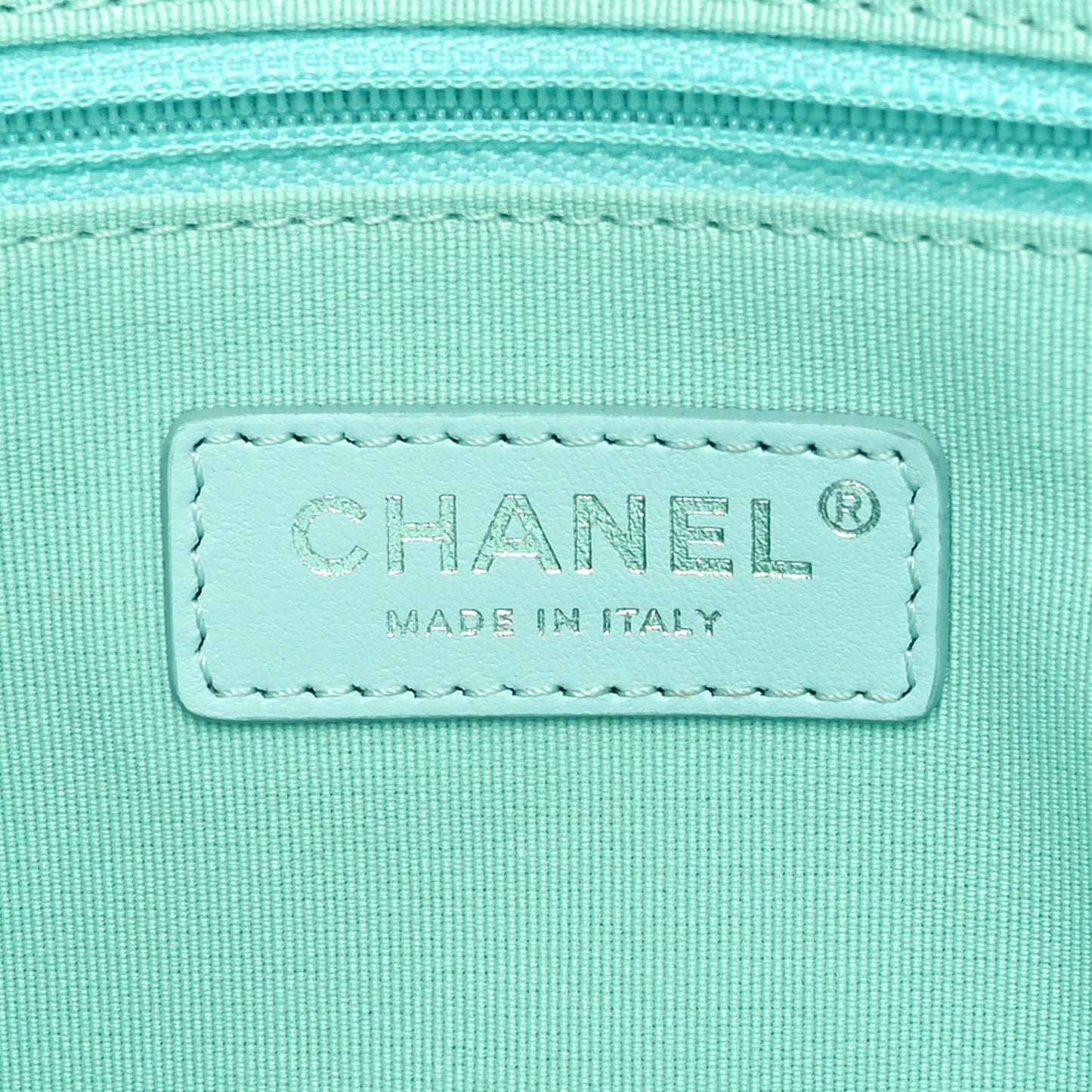 Shaded Calfskin Small Deauville Tote Light Green Turquoise Purple