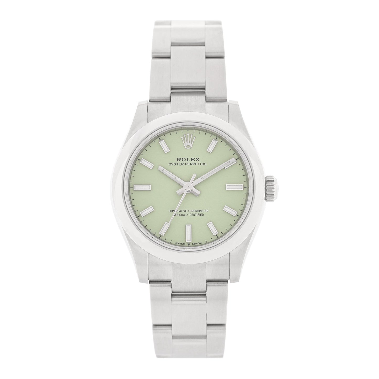 Stainless Steel 31mm Oyster Perpetual Watch Pistachio 277200