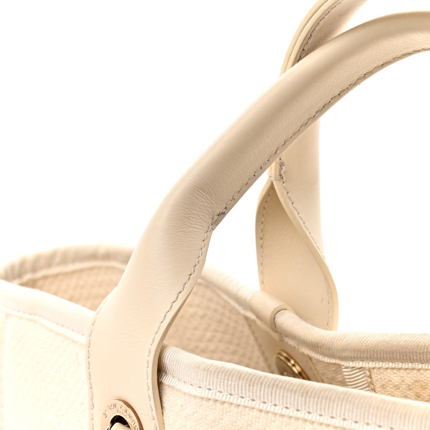 Mixed Fibers Small Deauville Tote White