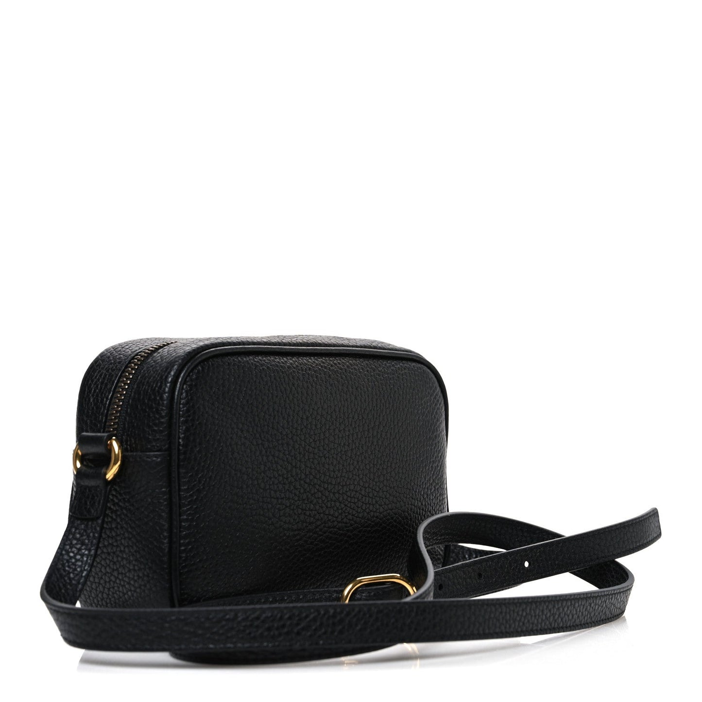 Pebbled Calfskin Mini Soho Disco Bag Black