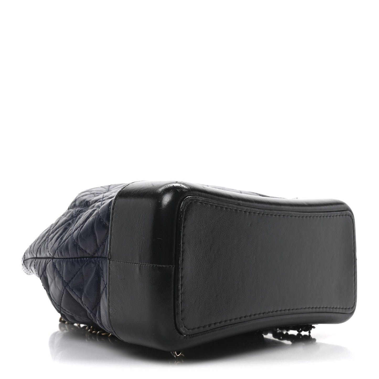 Aged Calfskin Quilted Small Gabrielle Backpack Blue Black