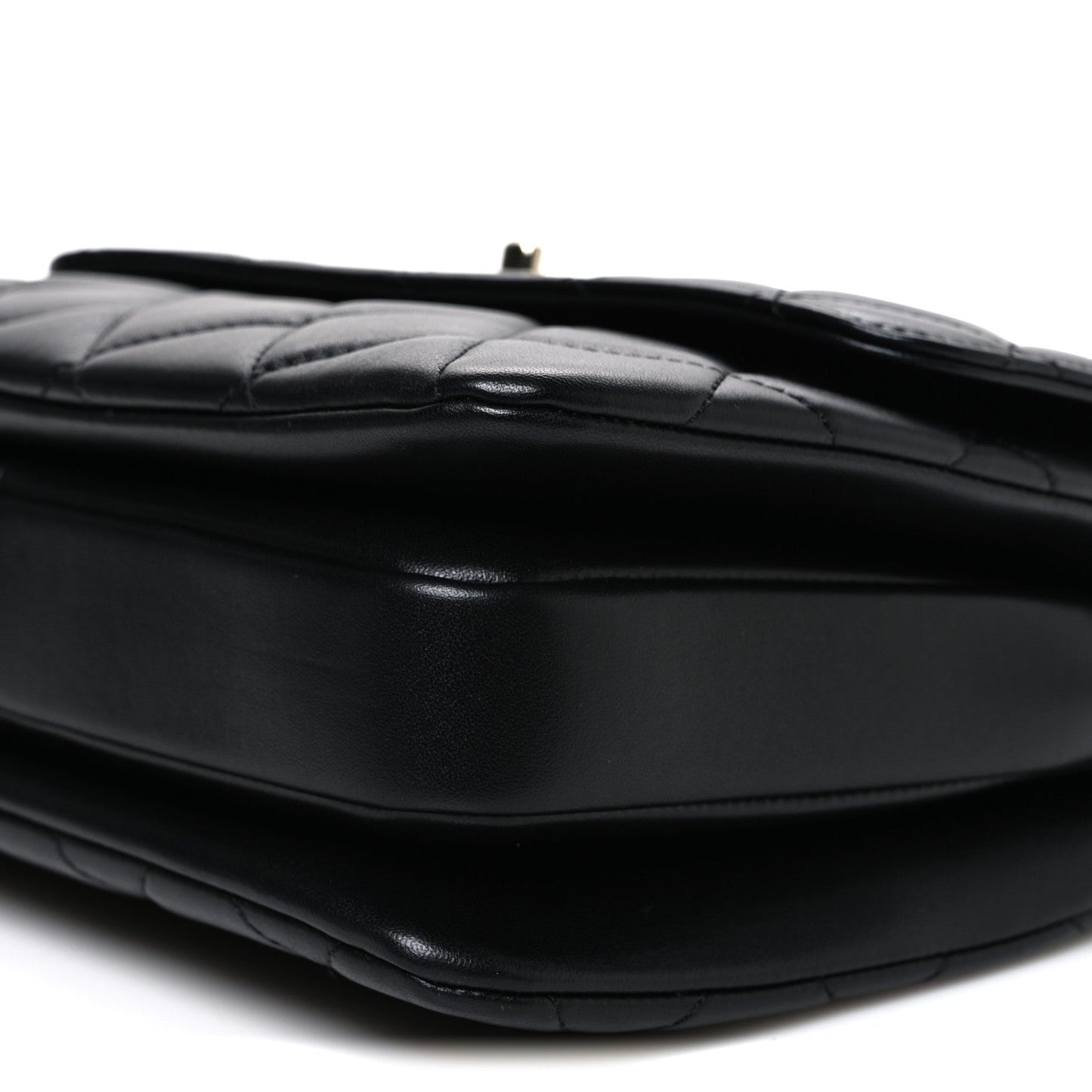 Lambskin Quilted Small Trendy CC Dual Handle Flap Bag Black