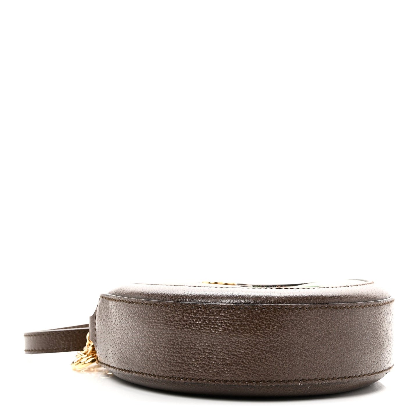 GG Supreme Monogram Web Mini Ophidia Round Shoulder Bag Brown