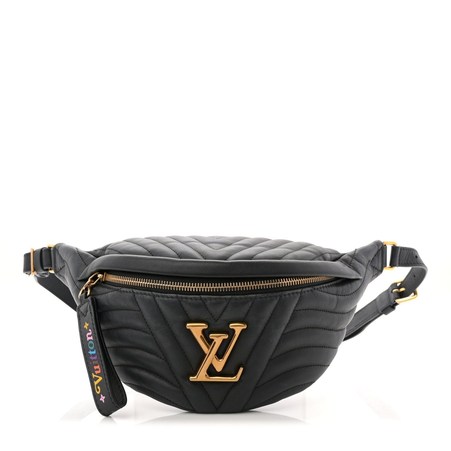 Calfskin Quilted New Wave Bumbag Black