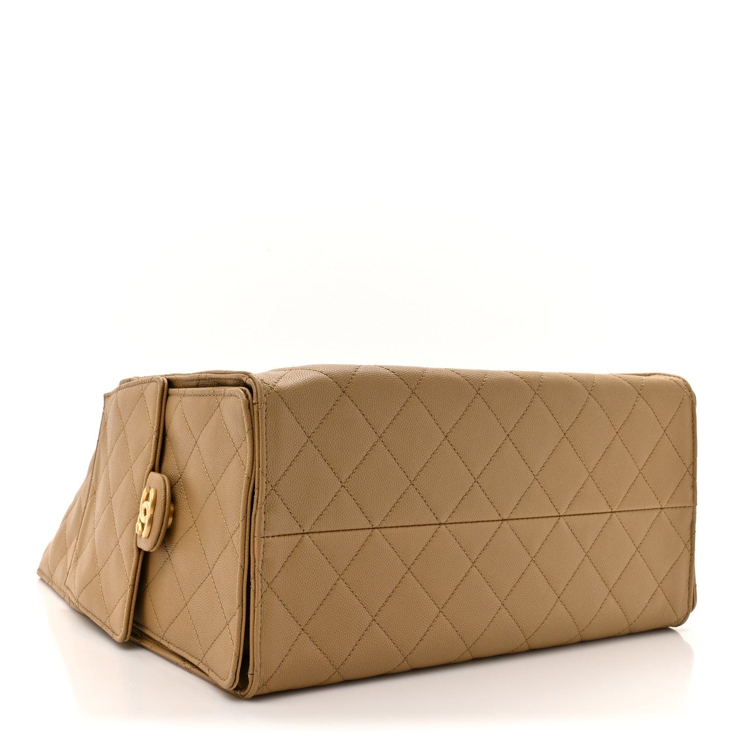 Caviar Quilted Medium Chanel 25 Handbag Dark Beige