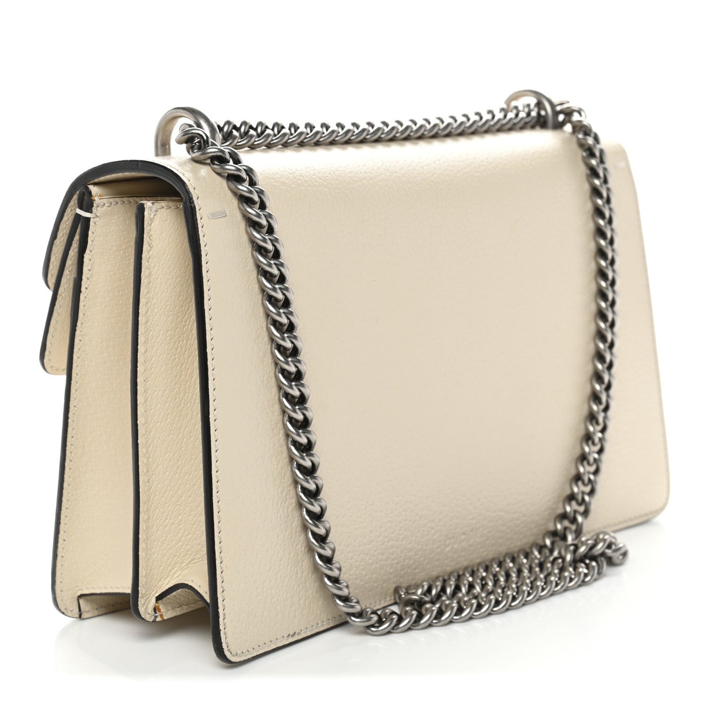Textured Calfskin Crystal Small Dionysus Shoulder Bag Mystic White