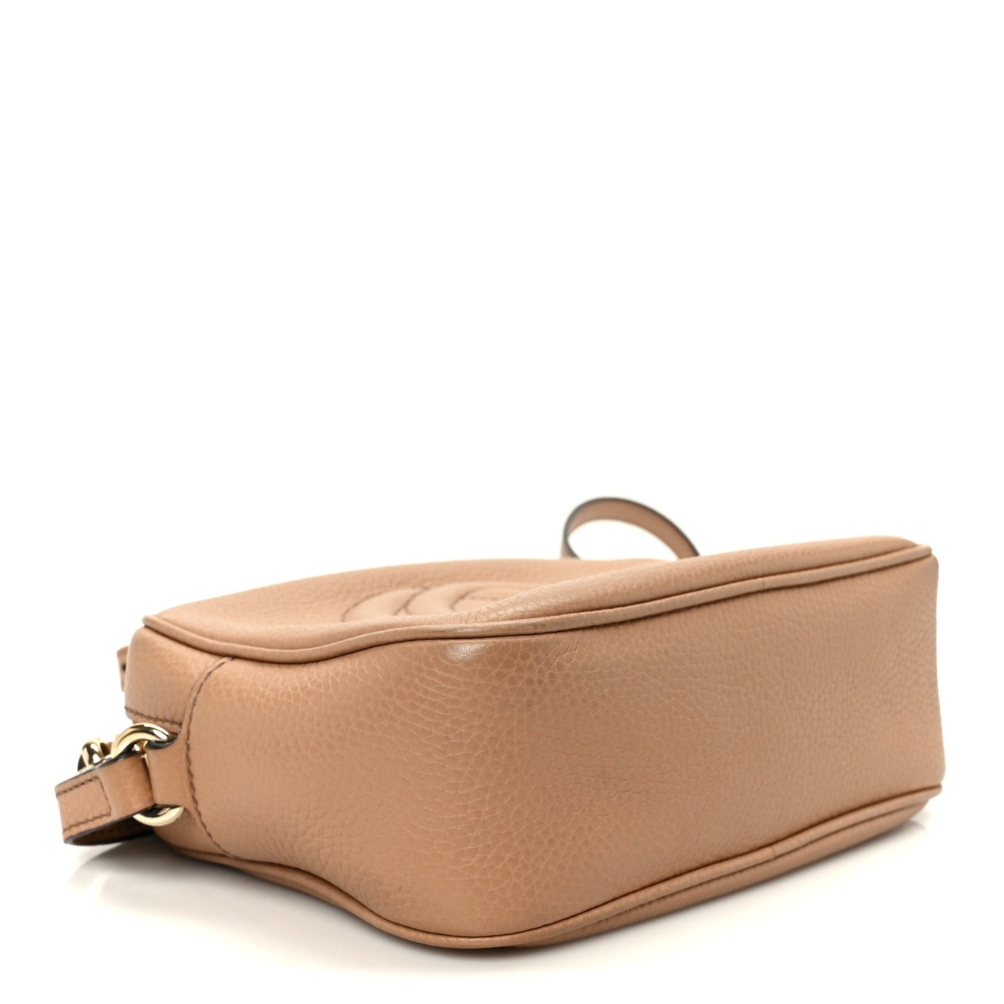 Pebbled Calfskin Small Soho Disco Bag Rose Beige