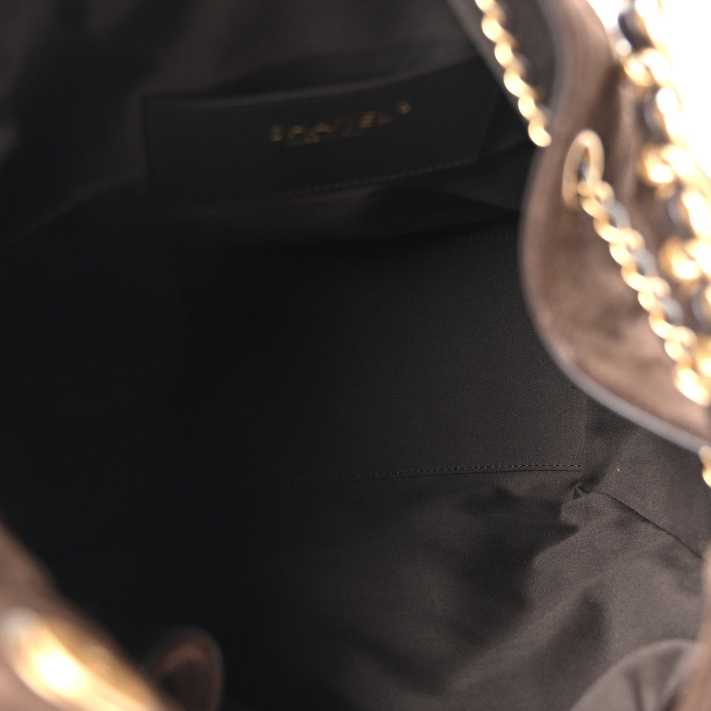 Suede Quilted Medium Chanel 25 Handbag Dark Brown