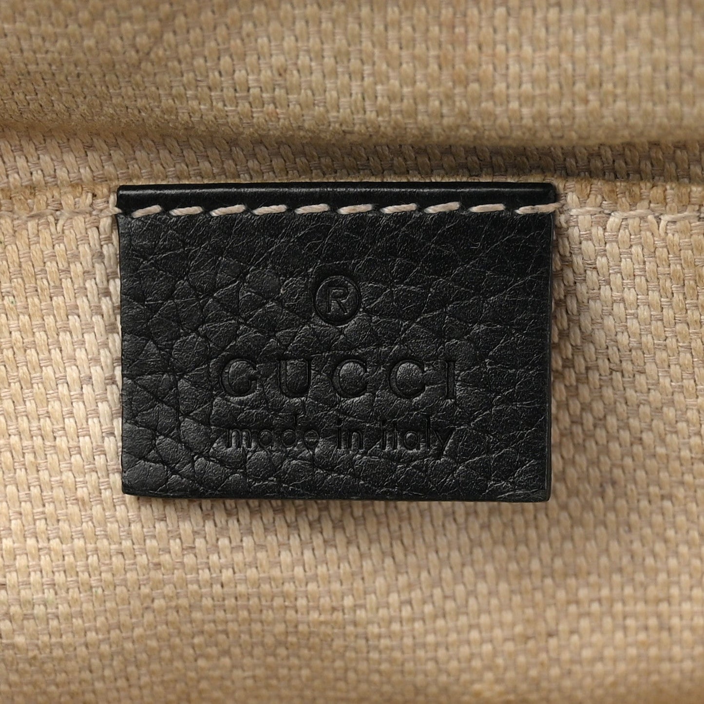 Pebbled Calfskin Small Soho Disco Bag Black