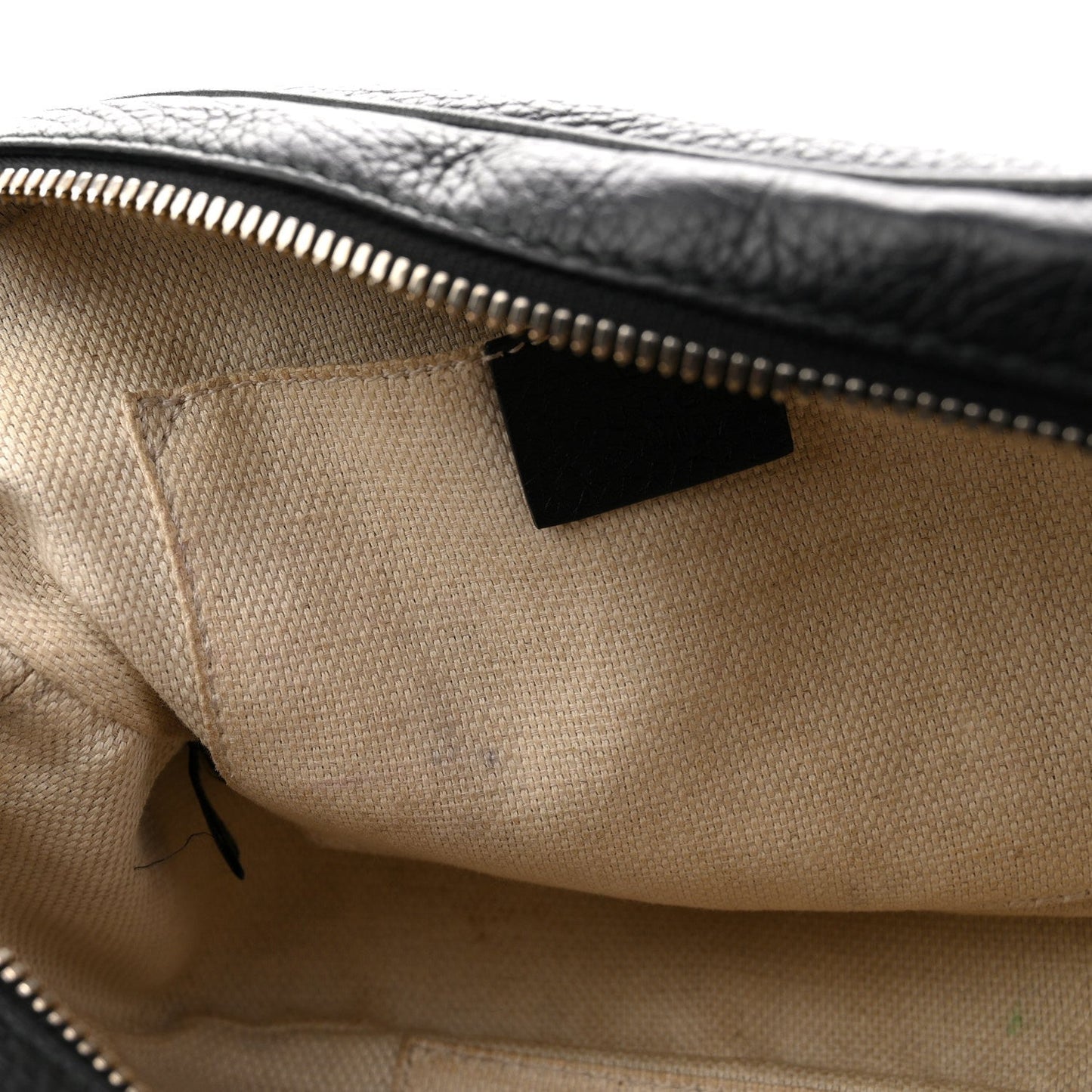 Pebbled Calfskin Small Soho Disco Bag Black