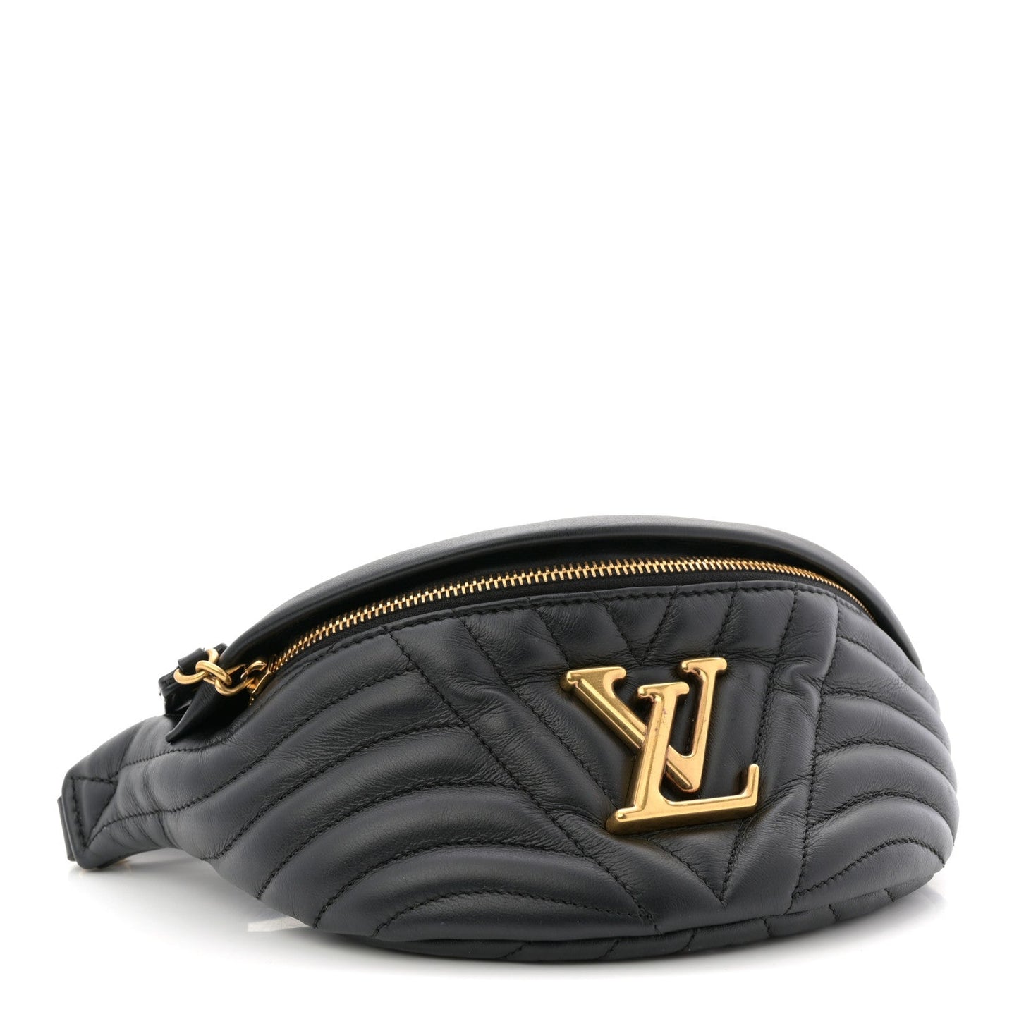 Calfskin Quilted New Wave Bumbag Black