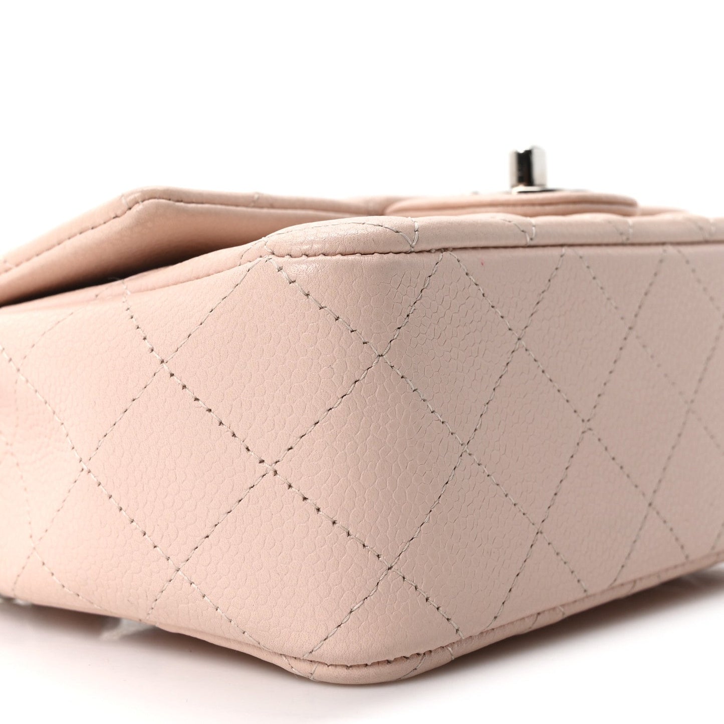 Caviar Quilted Mini Rectangular Flap Light Pink
