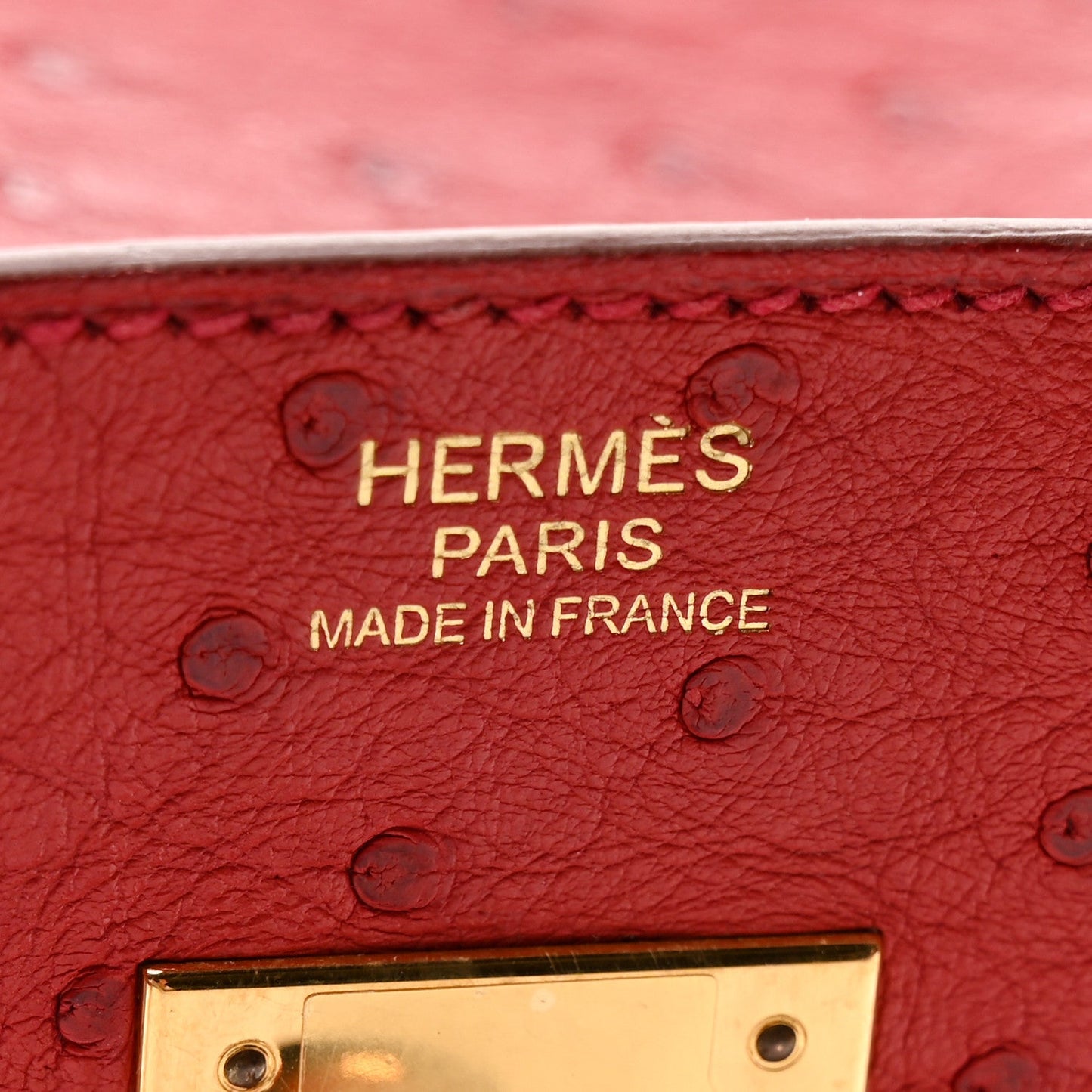 Ostrich Birkin 30 Rouge Vif