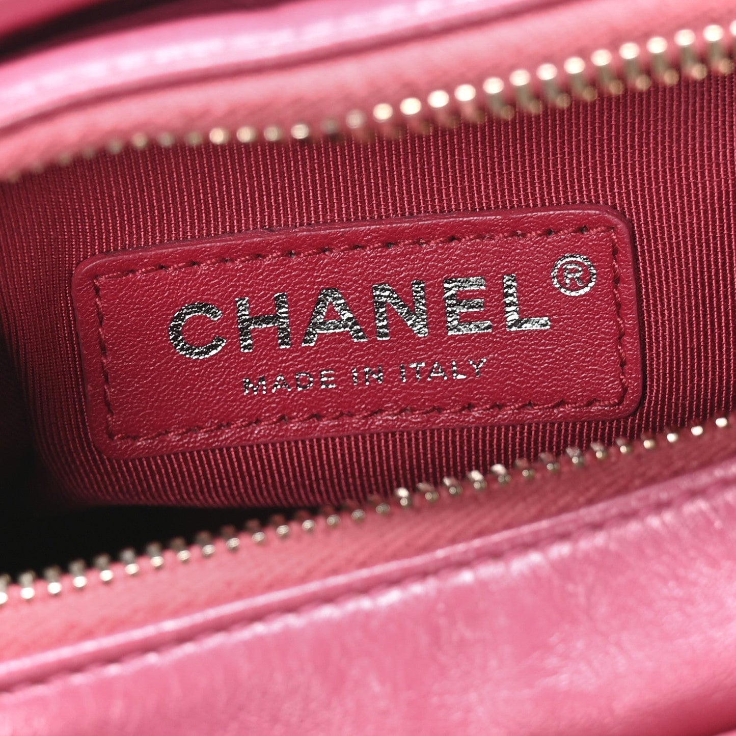 Aged Calfskin Quilted Small Gabrielle Hobo Fuchsia